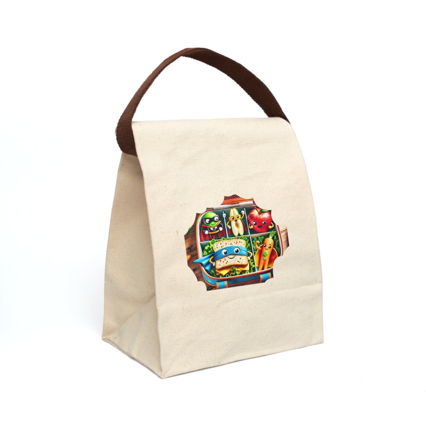 Super Hero Lunch Canvas Lunch Bag With Strap
