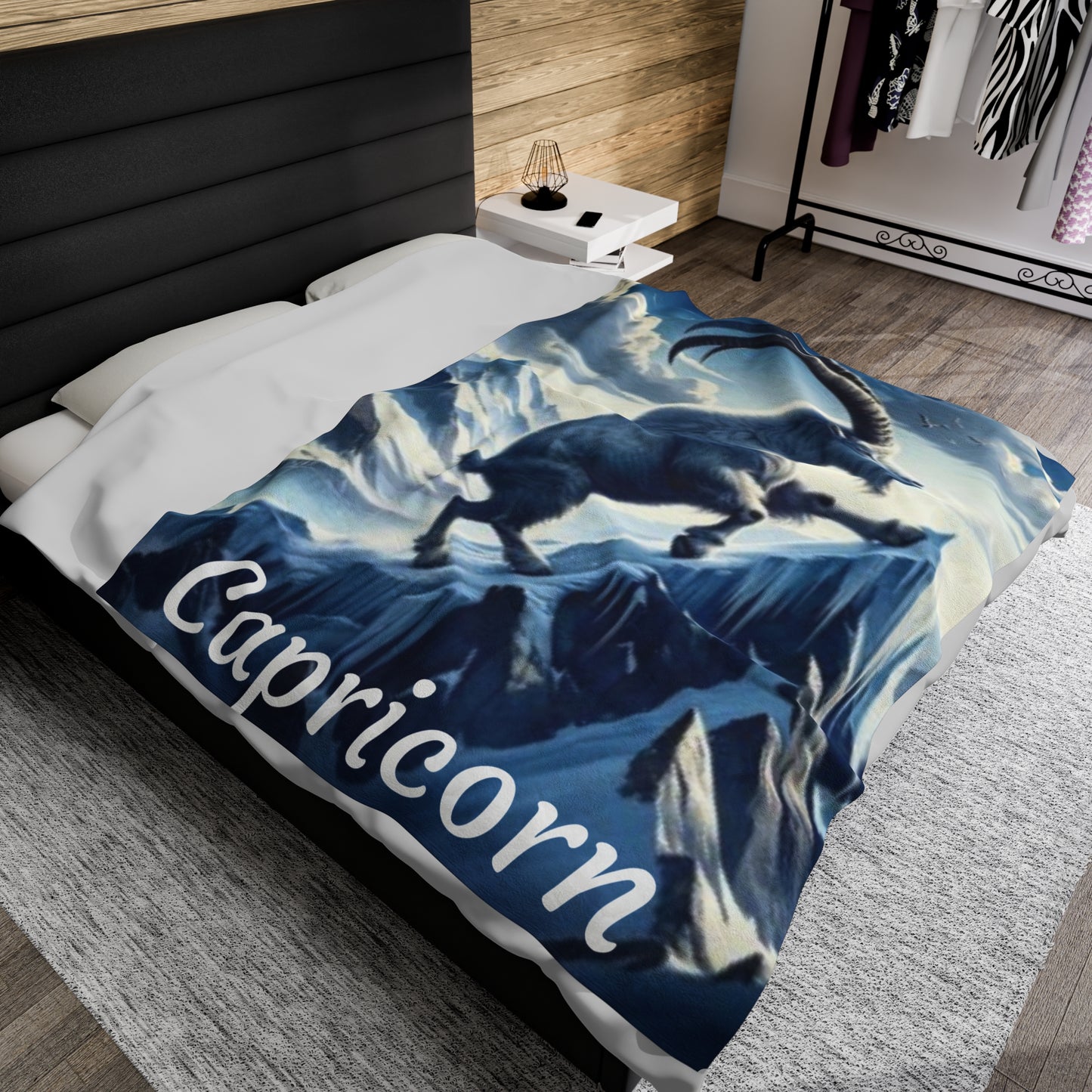 Capricorn Zodiac Sign Velveteen Plush Blanket