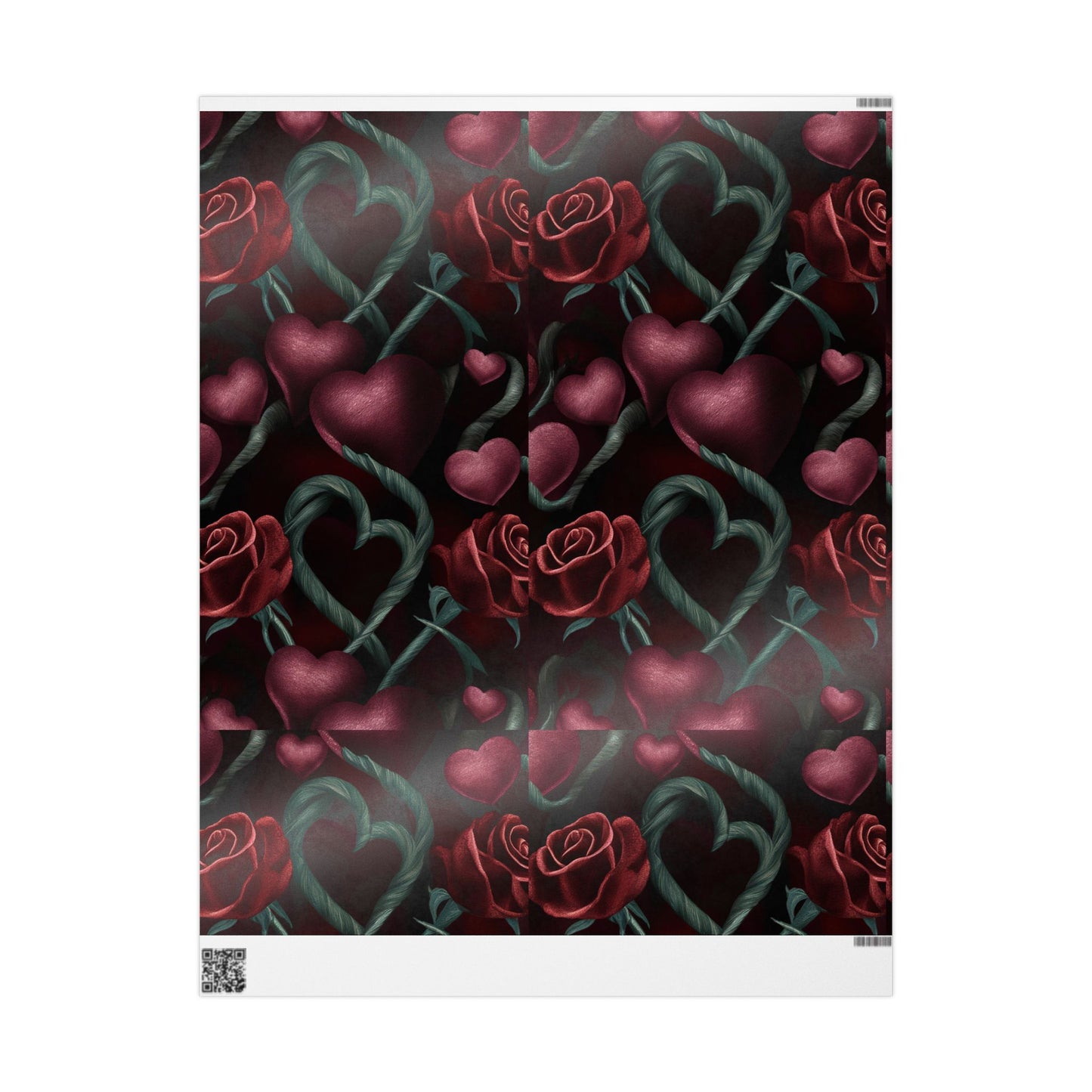 Hearts and Roses Themed Wrapping Papers