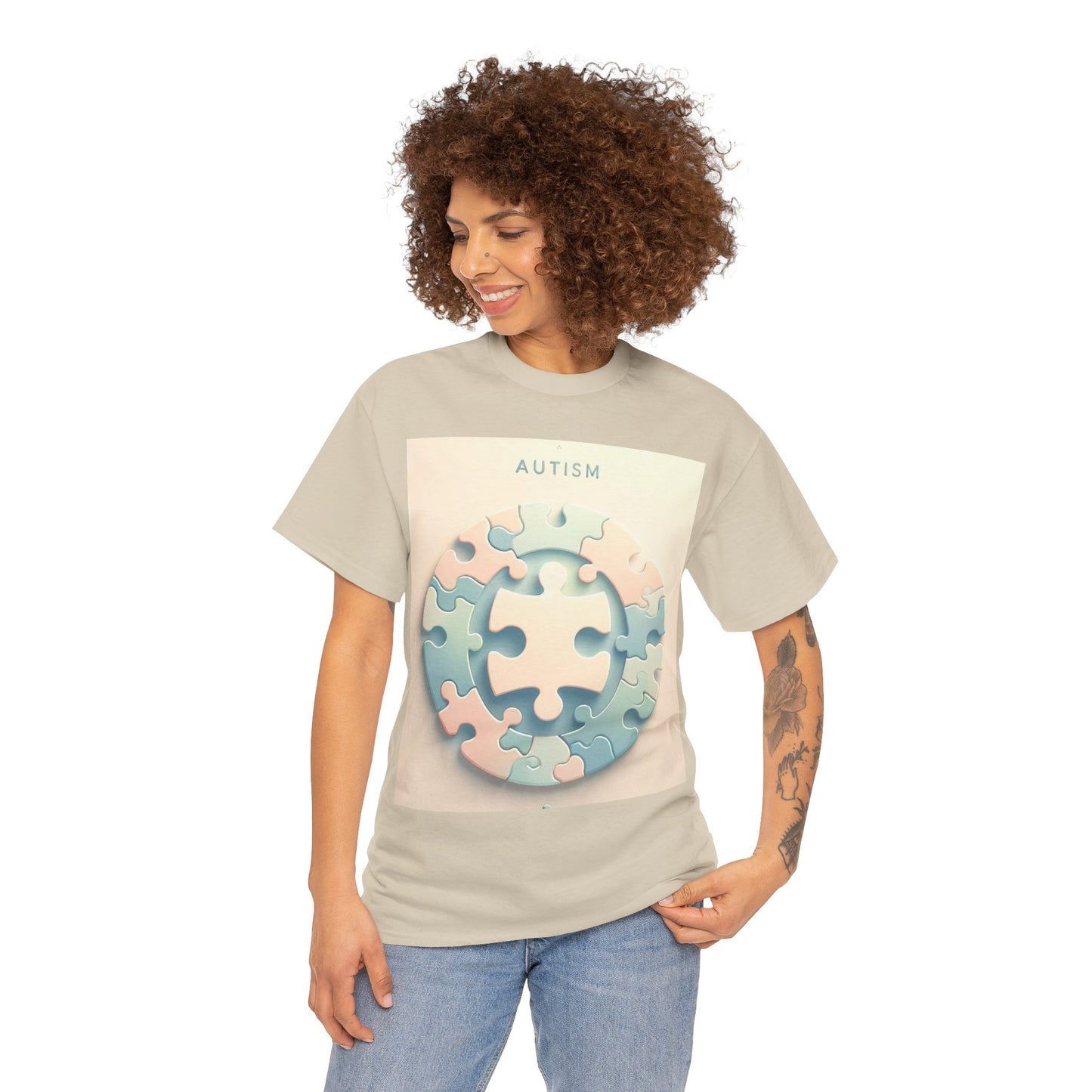 Autism Circle Unisex Heavy Cotton Tee