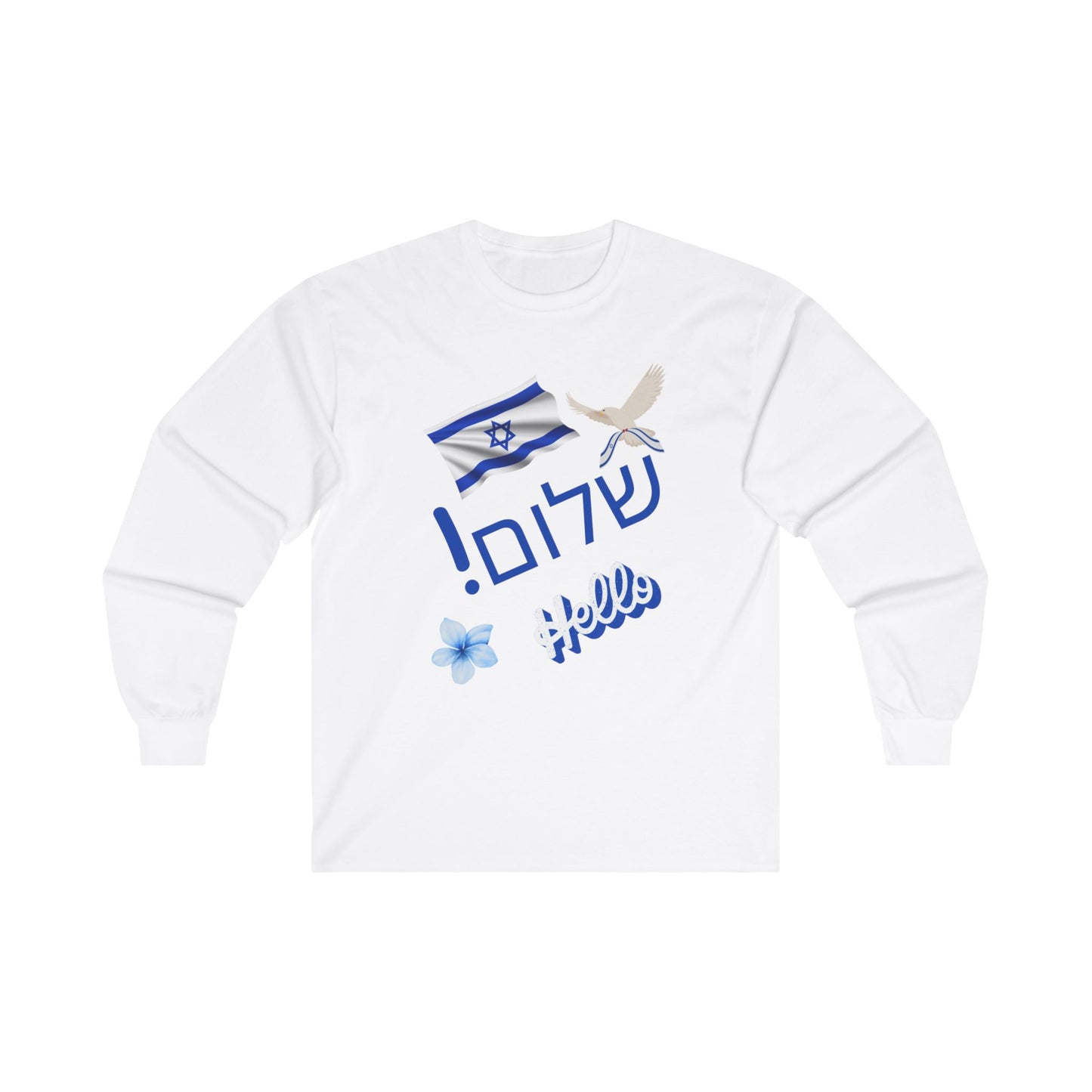Hello in Hebrew Unisex Ultra Cotton Long Sleeve Tee