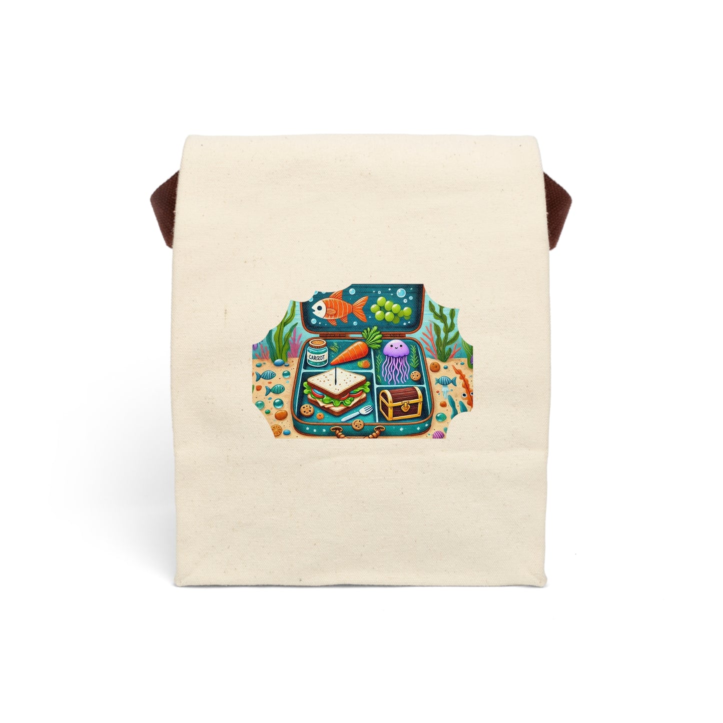 Under The Sea Canvas Lunch Bag With Strap