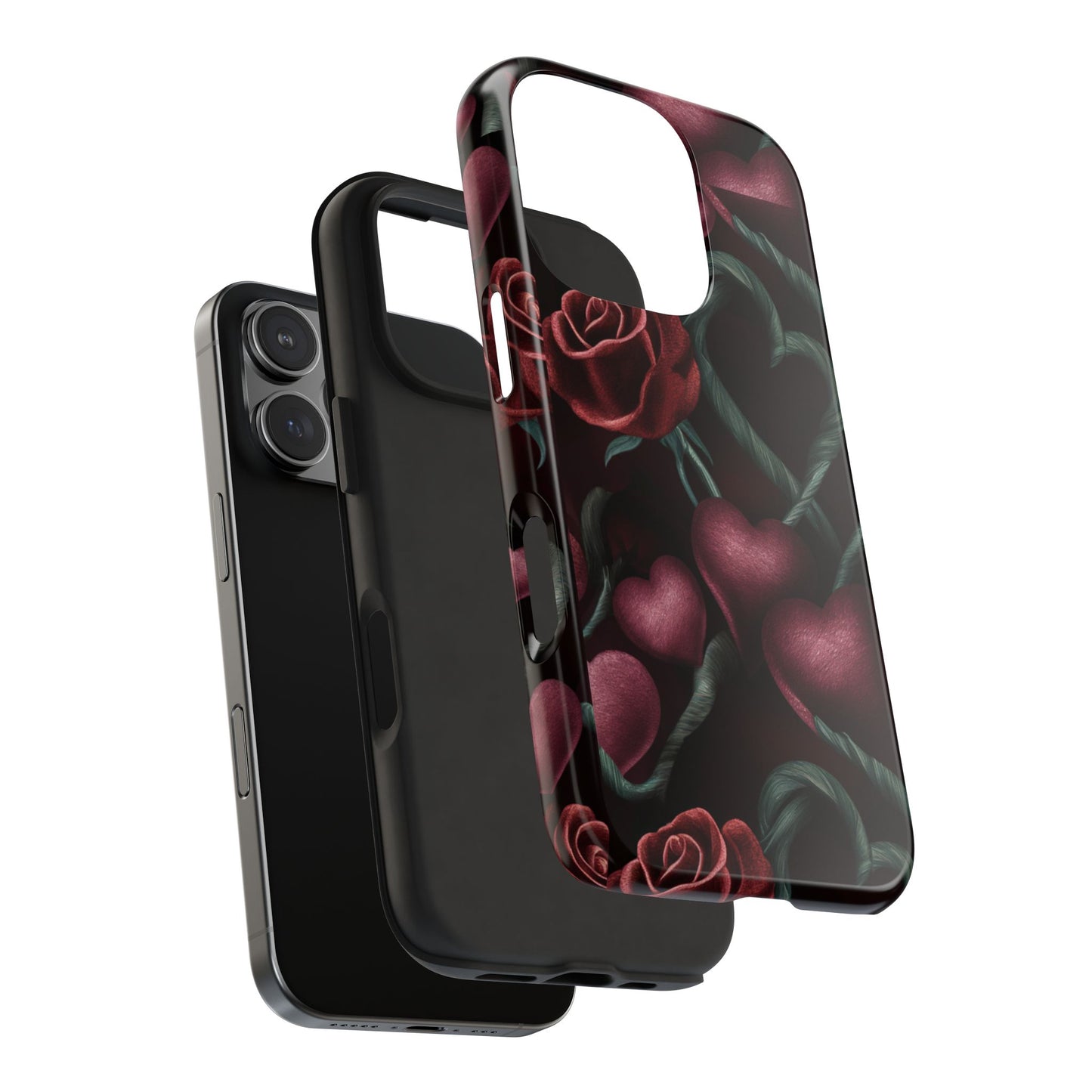 Hearts and Roses Tough Phone Cases