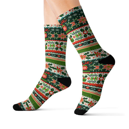 Ugly Sweater Collection 9 Sublimation Socks