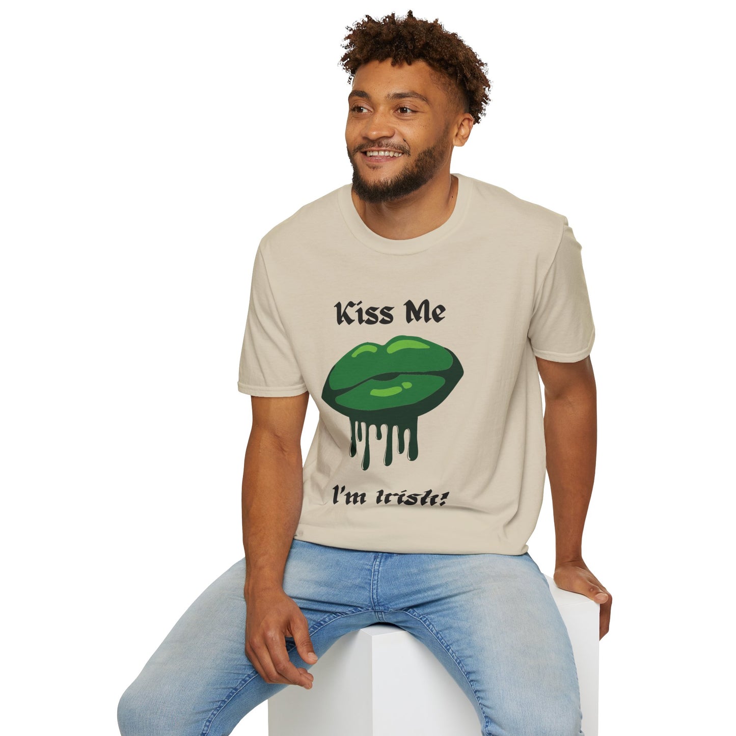Kiss Me I'm Irish Unisex Softstyle T-Shirt - Perfect for St. Patrick's Day Celebrations