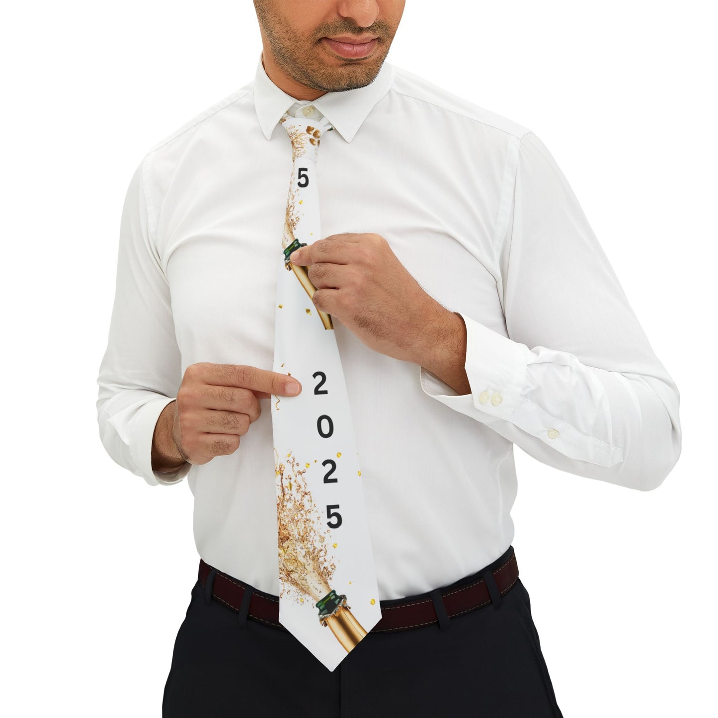 Happy New Year 2025 Necktie 2