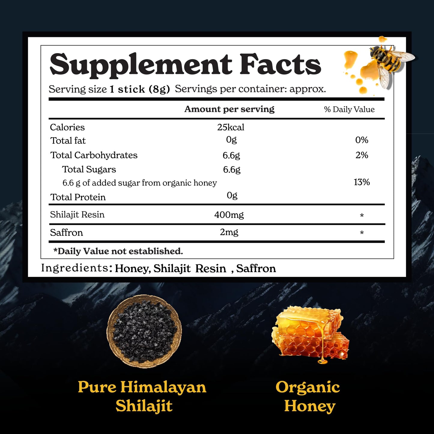 Better Alt Pure Himalayan Shilajit Sticks with Organic Honey, Saffron | Easy to Consume Shilajit| 30 Sticks for Energy Boost & Immune Support, 85+ Trace Minerals, 75%+ Fulvic Acid