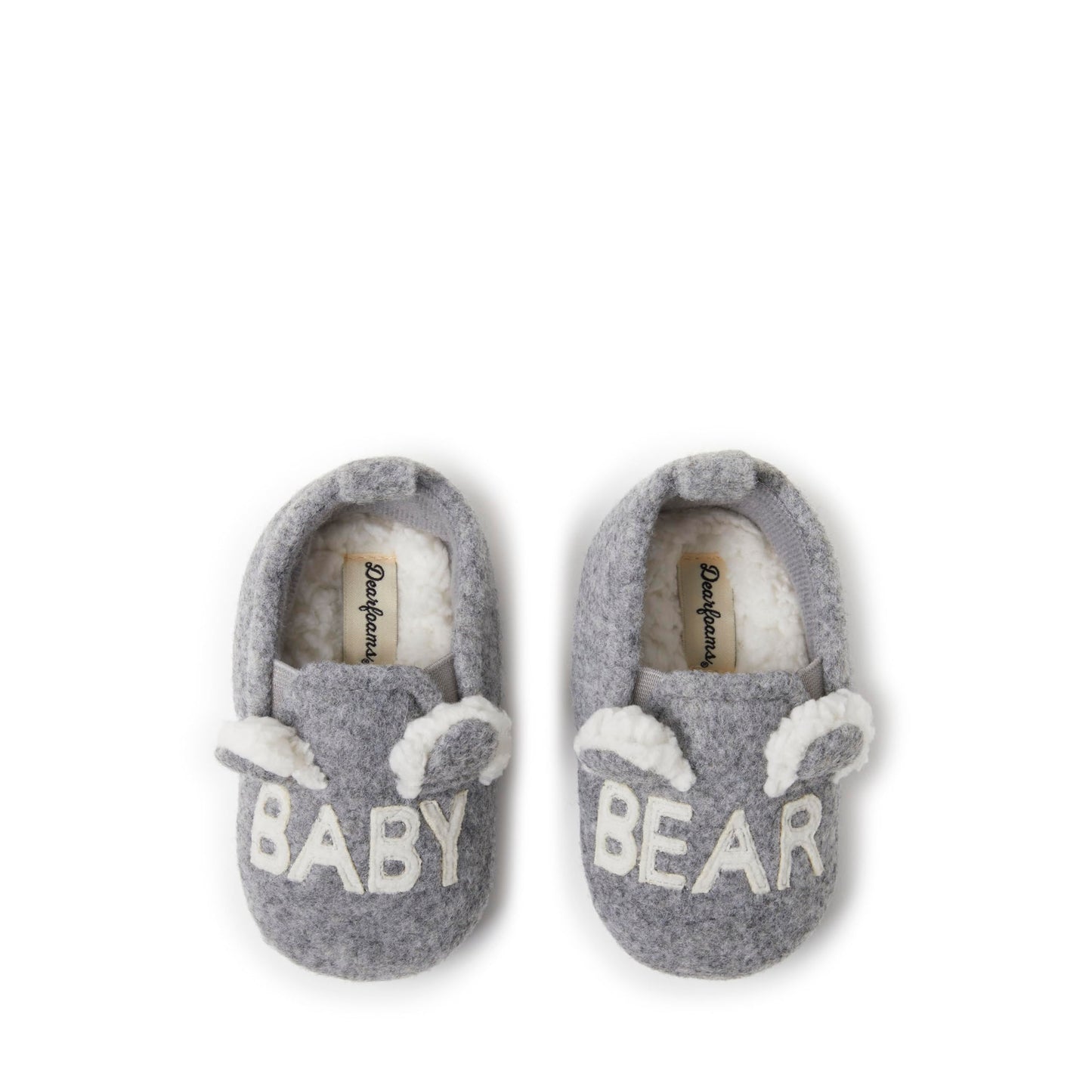 Dearfoams Easter Basket Stuffers Gifts for Kids Toddler Lil Slipper, Light Grey Baby Bear, 3 6 Months Unisex Infant