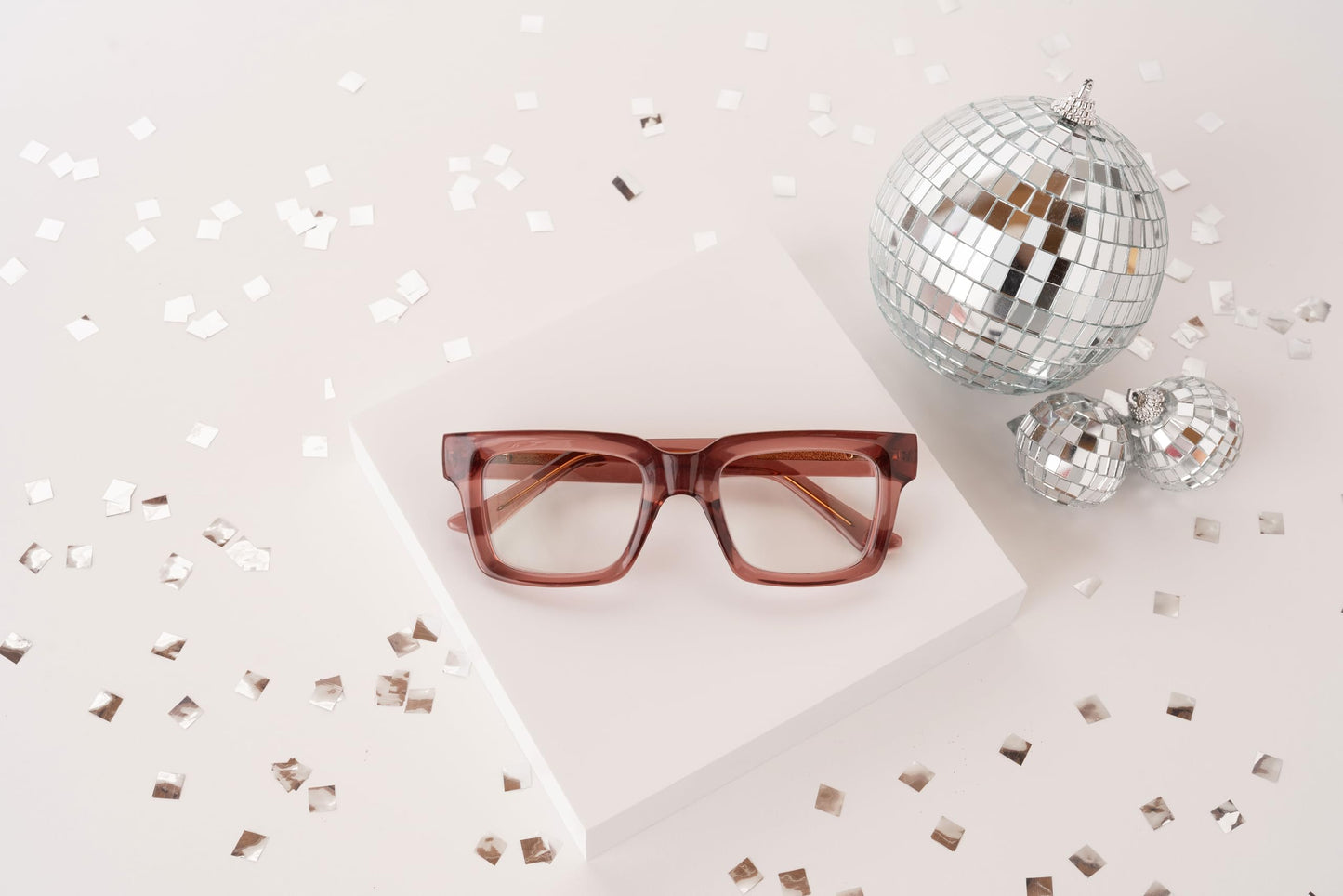 Peepers by PeeperSpecs Women's Spotlight Blue Light Blocking Reading Glasses and No Correction Eyewear Square, Rose, 1.75