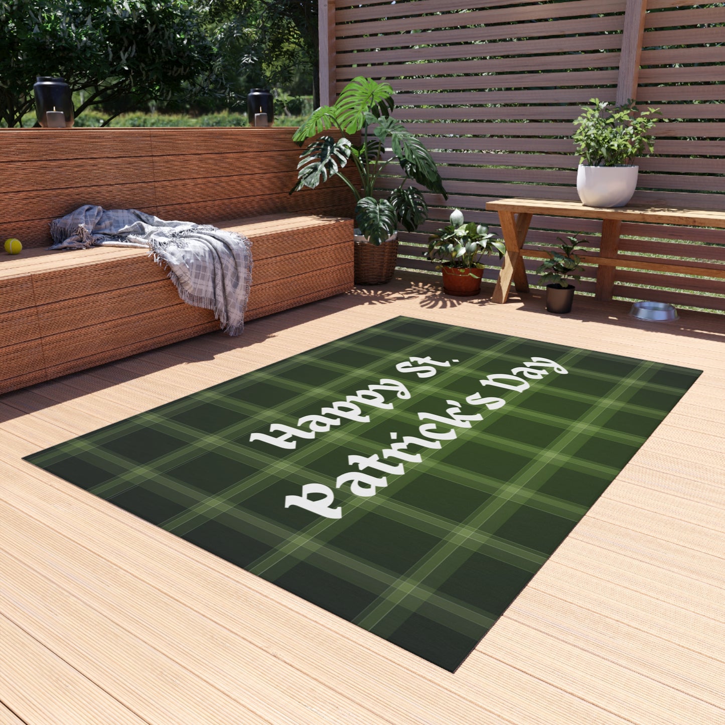 St. Patrick's Day Outdoor Rug - Happy Celebration Decor