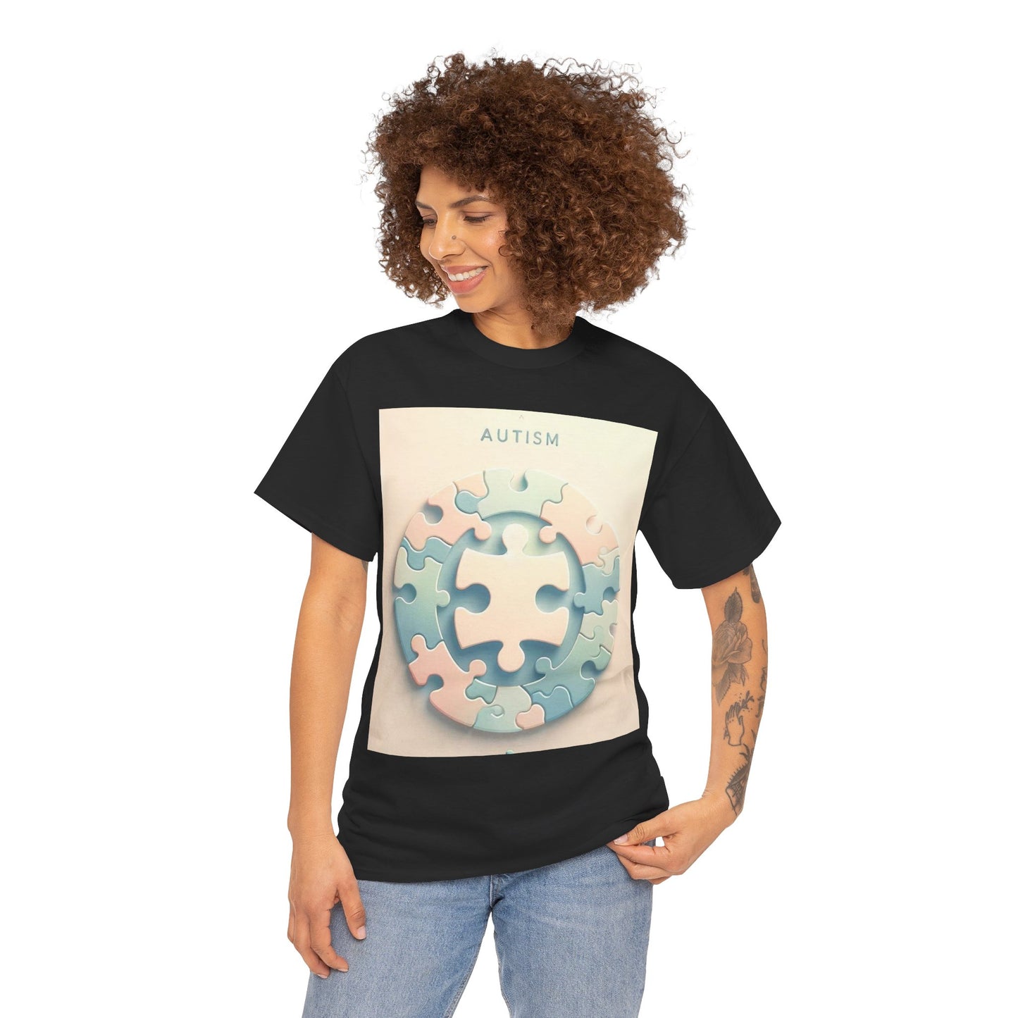 Autism Circle Unisex Heavy Cotton Tee