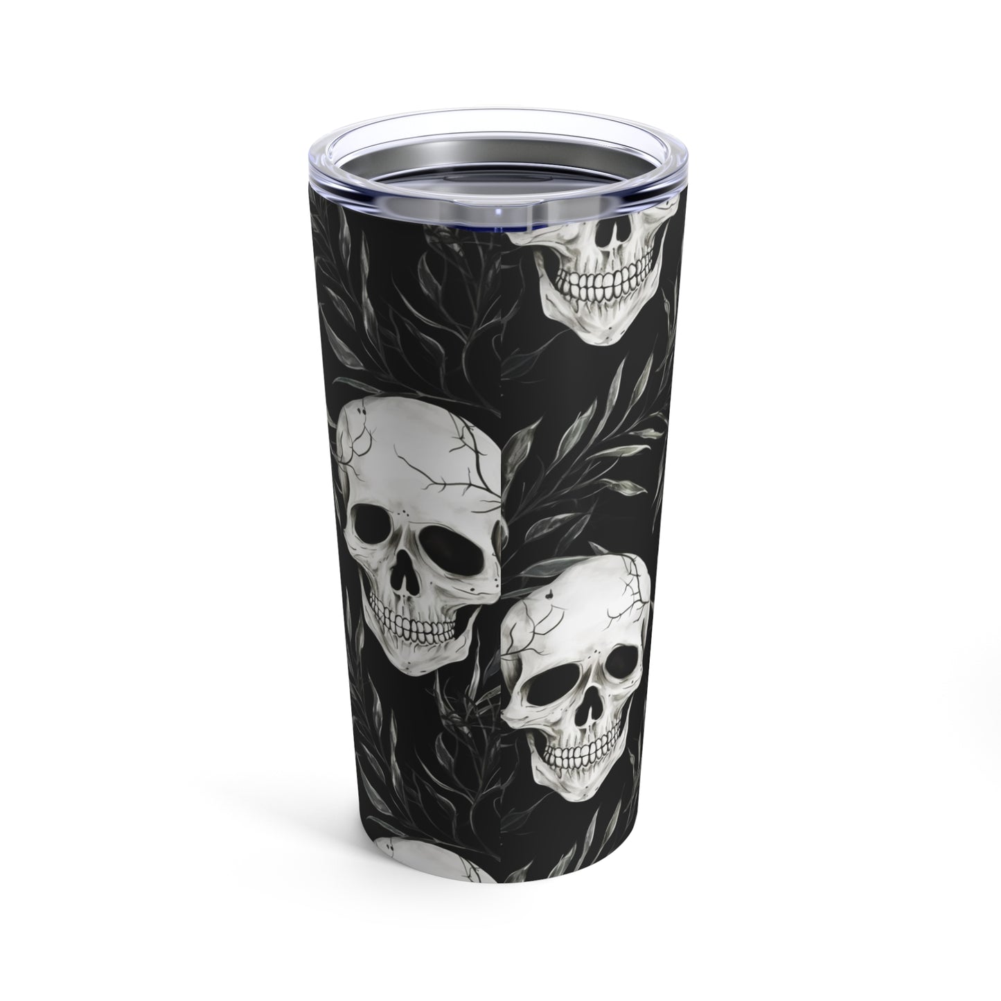 Halloween Black Skeleton Tumbler 20oz