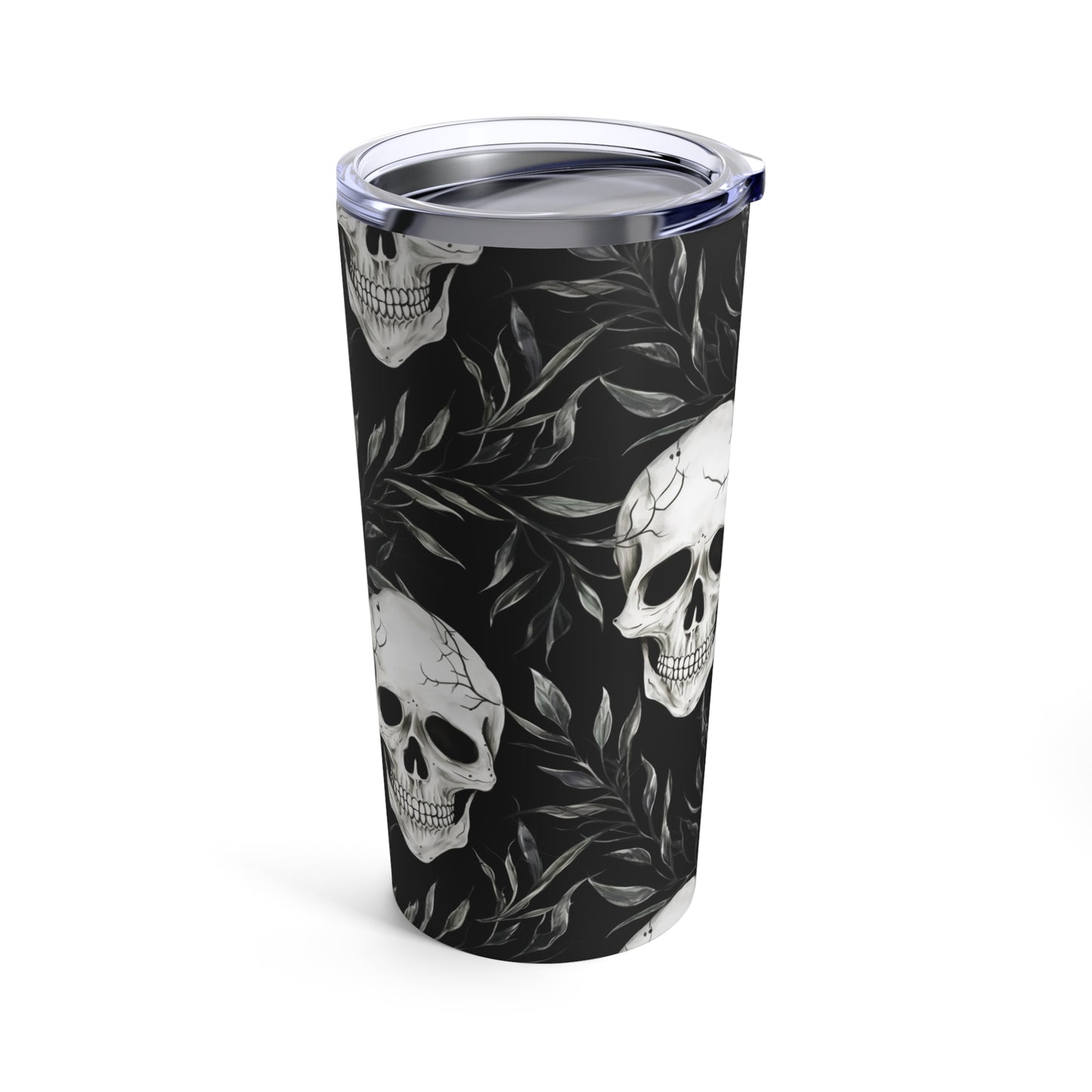 Halloween Black Skeleton Tumbler 20oz