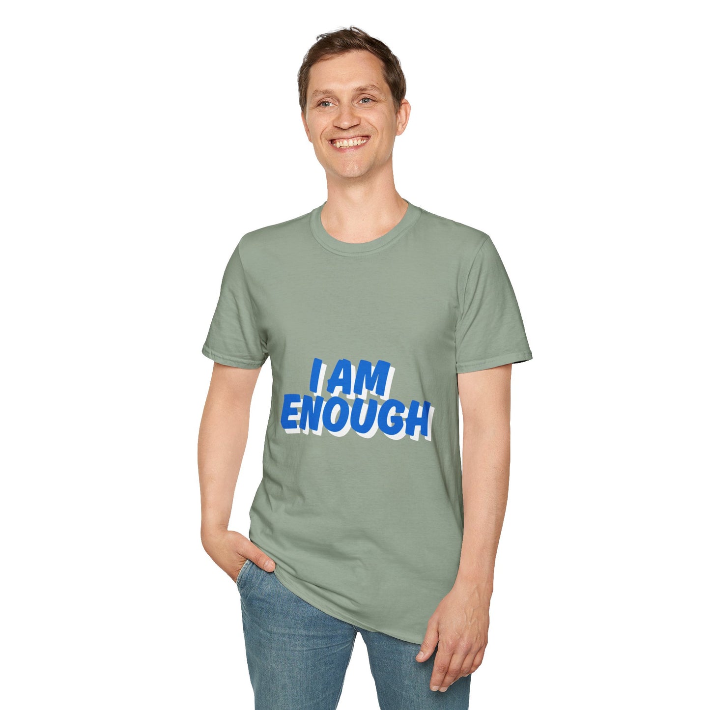 Unisex Softstyle T-Shirt - Empowering 'I AM ENOUGH' Statement Tee