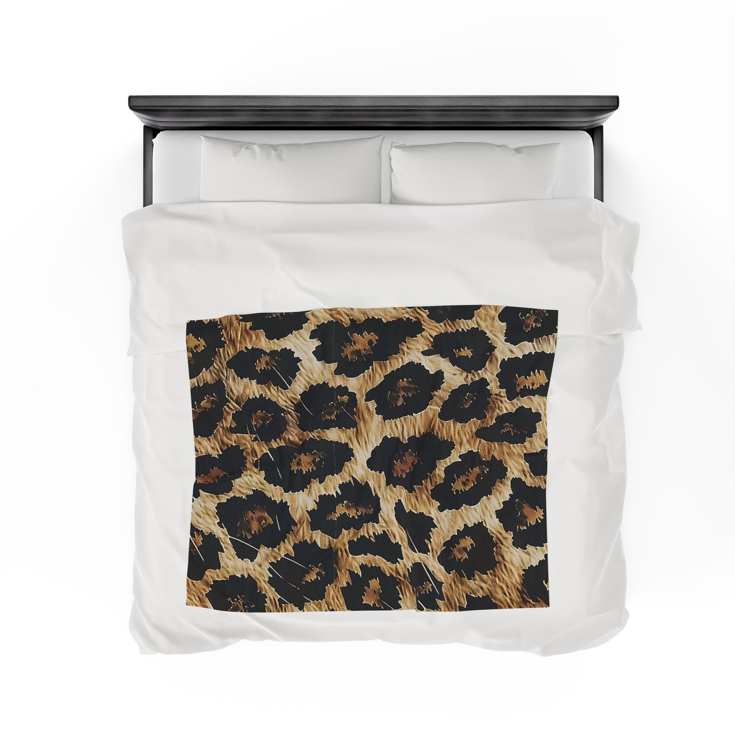 Leopard Animal Print Velveteen Plush Blanket, Ultra-Soft, Customizable, and Cozy for Home or Gifts