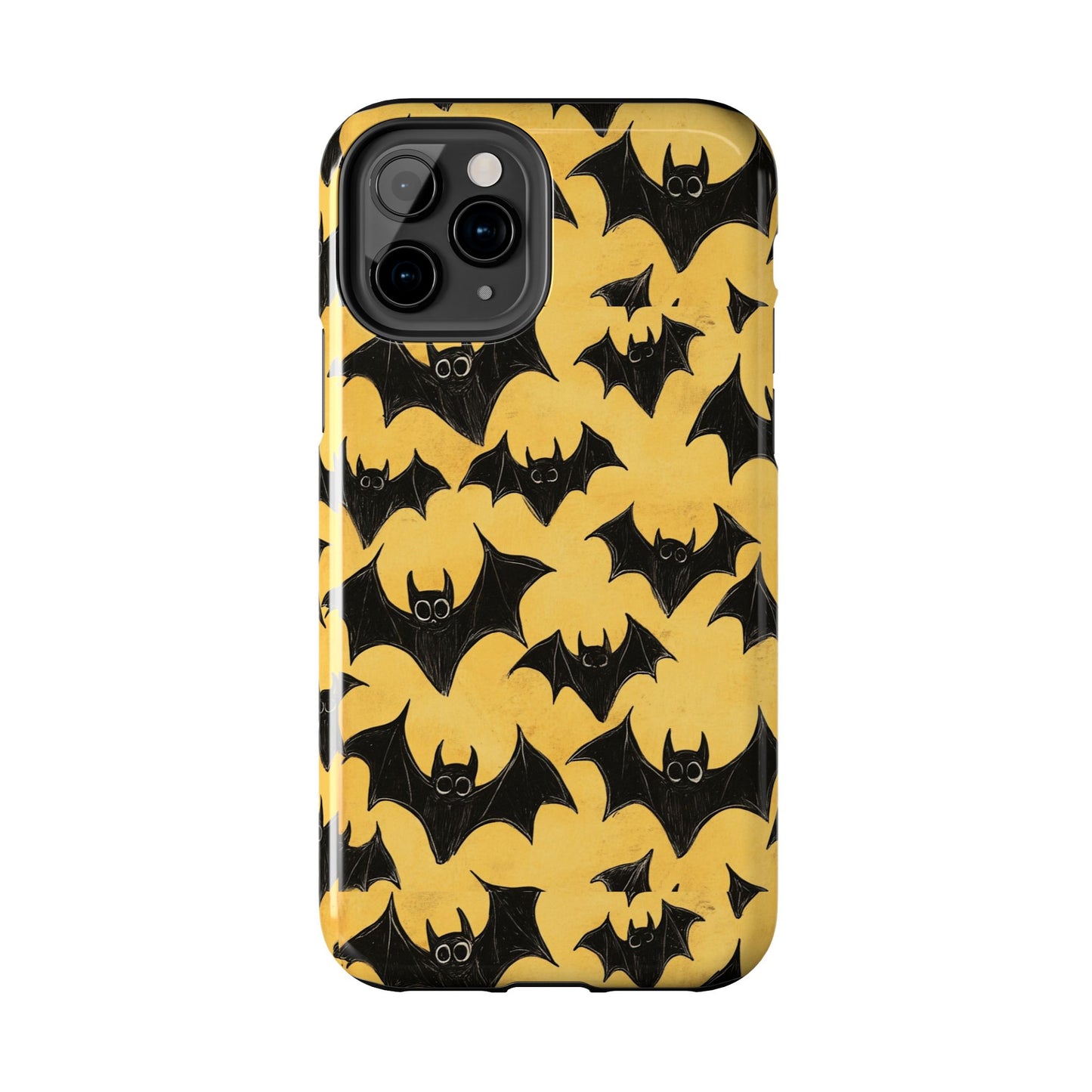 Halloween Yellow Bats Tough Phone Cases