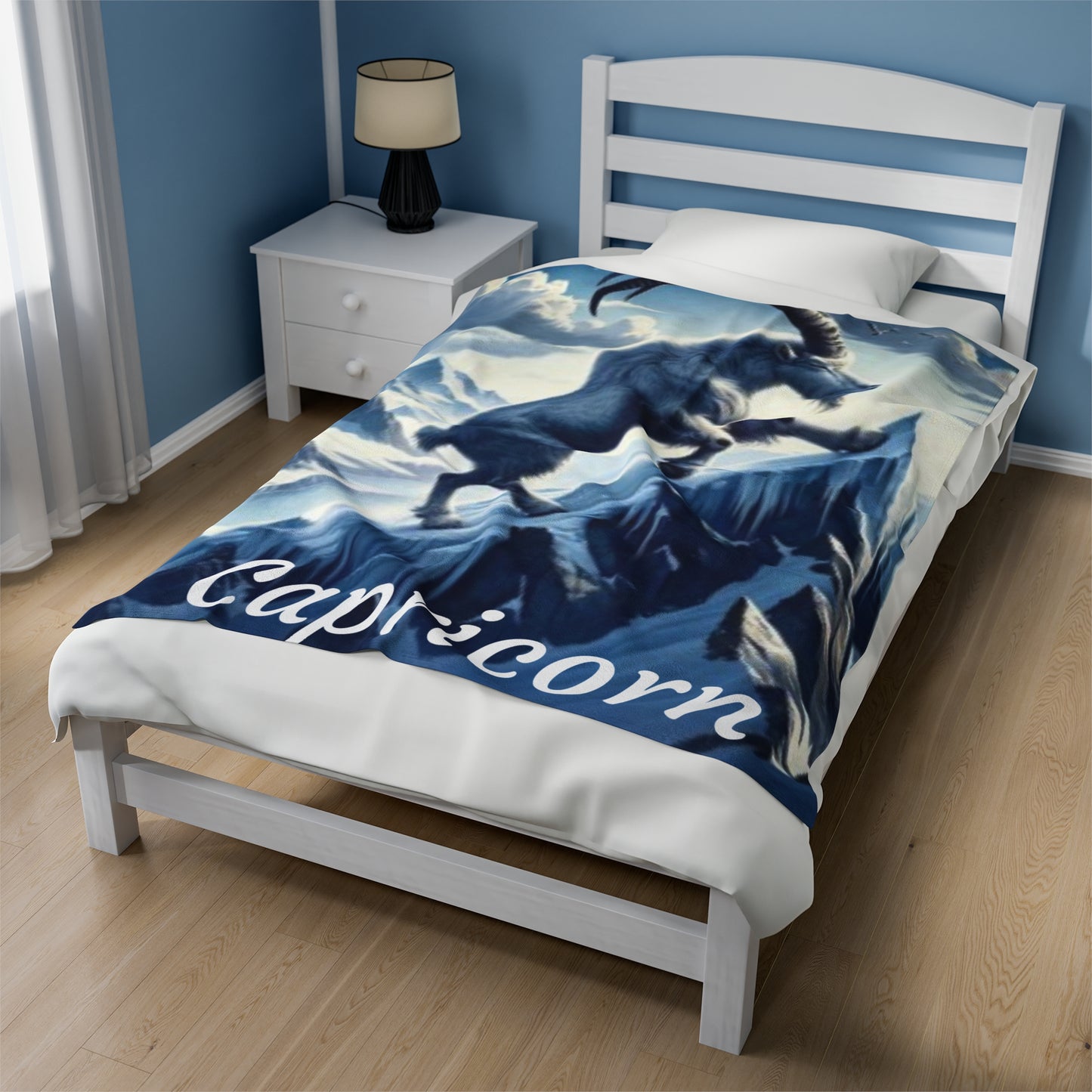 Capricorn Zodiac Sign Velveteen Plush Blanket