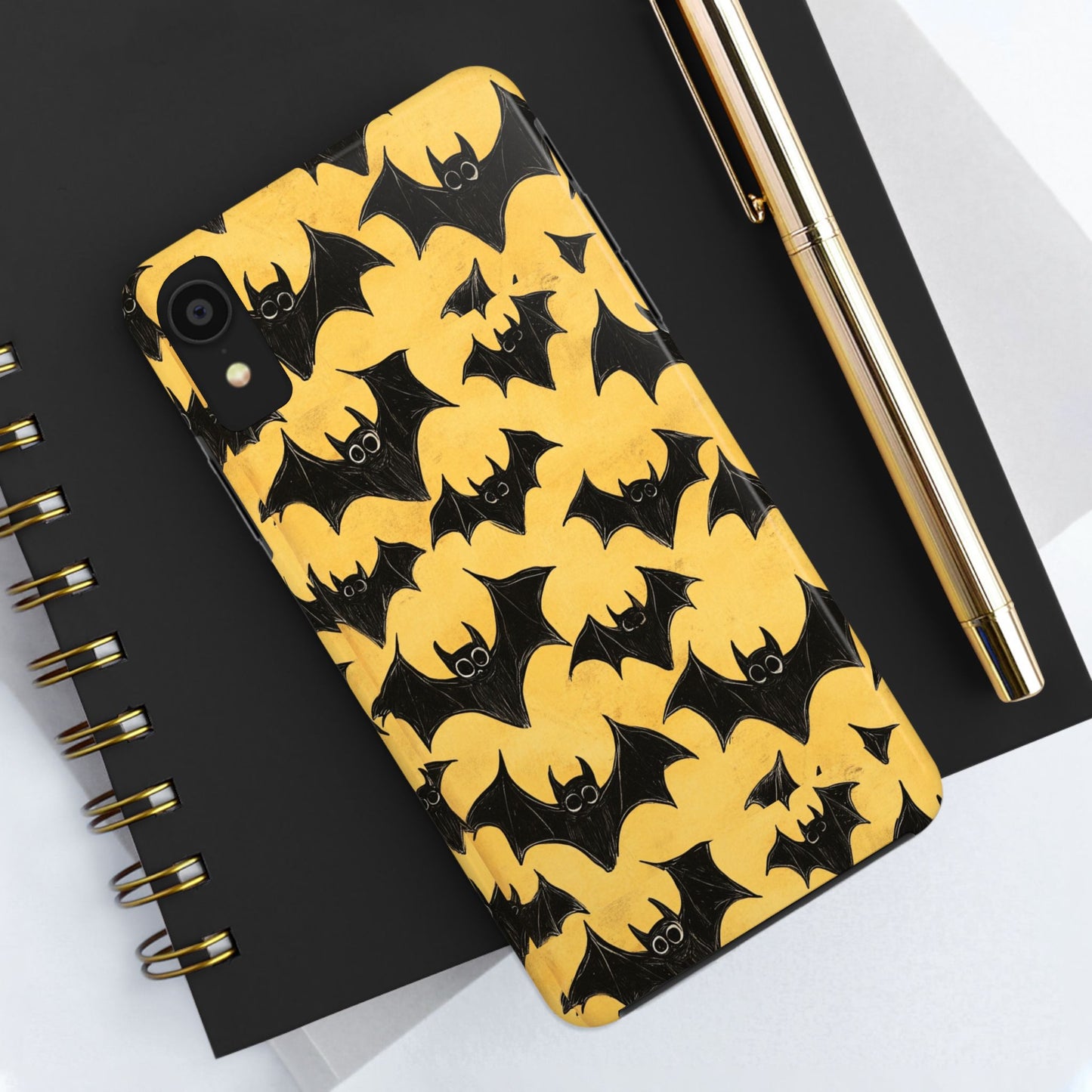 Halloween Yellow Bats Tough Phone Cases