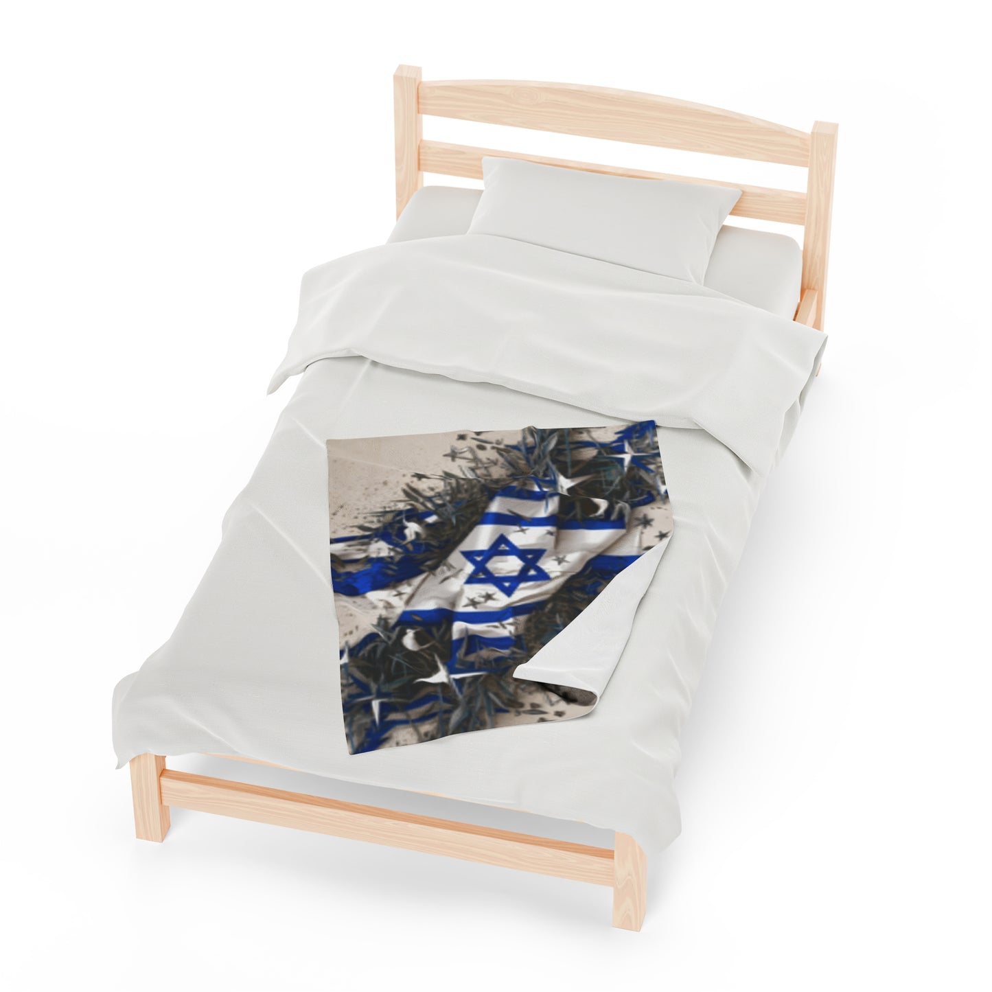 Israeli Flag Velveteen Plush Blanket