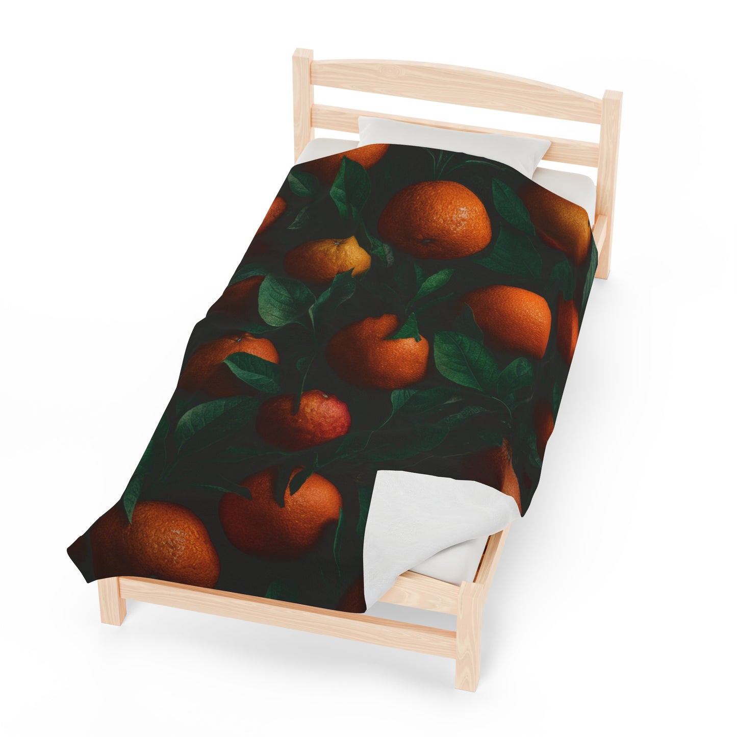 Orange Vine Velveteen Plush Blanket