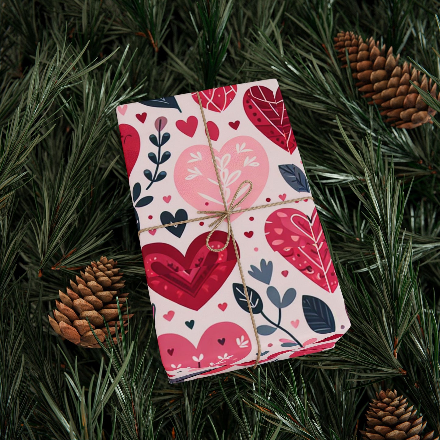 Pink Hearts Wrapping Papers