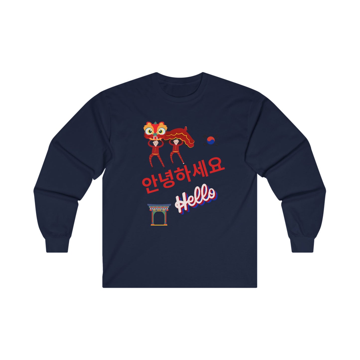 Hello in Korean Unisex Ultra Cotton Long Sleeve Tee