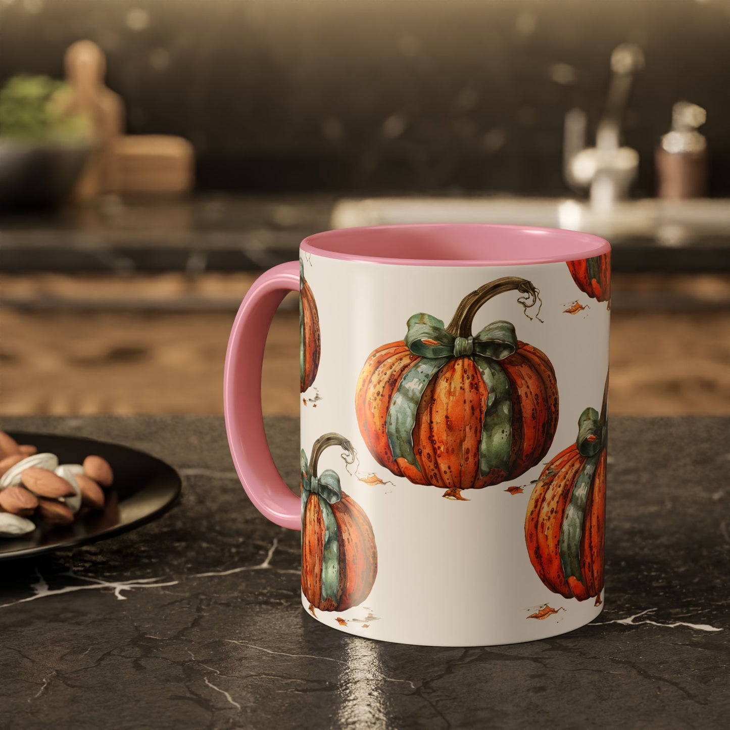 Coquette Pumpkin Colorful Mugs, 11oz