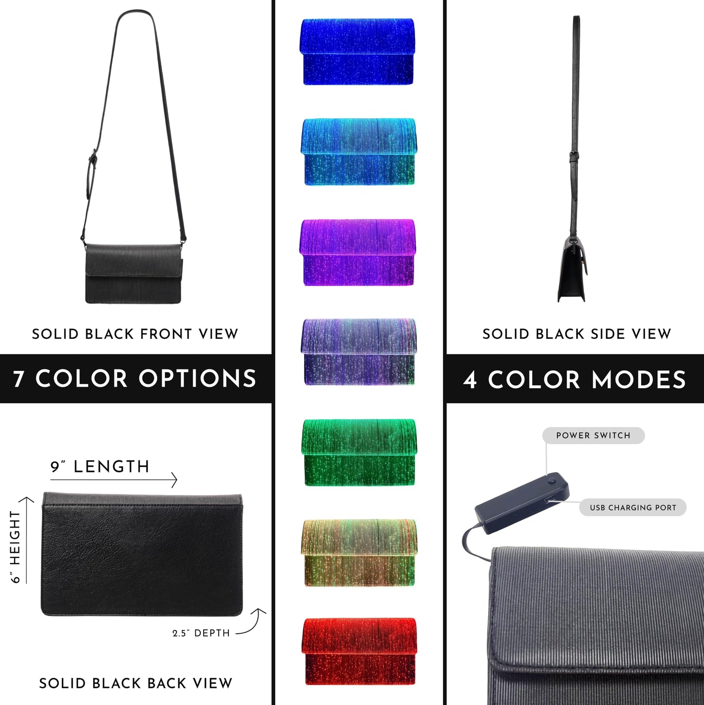 K. Carroll Accessories Color Me Clutch LED Handbag