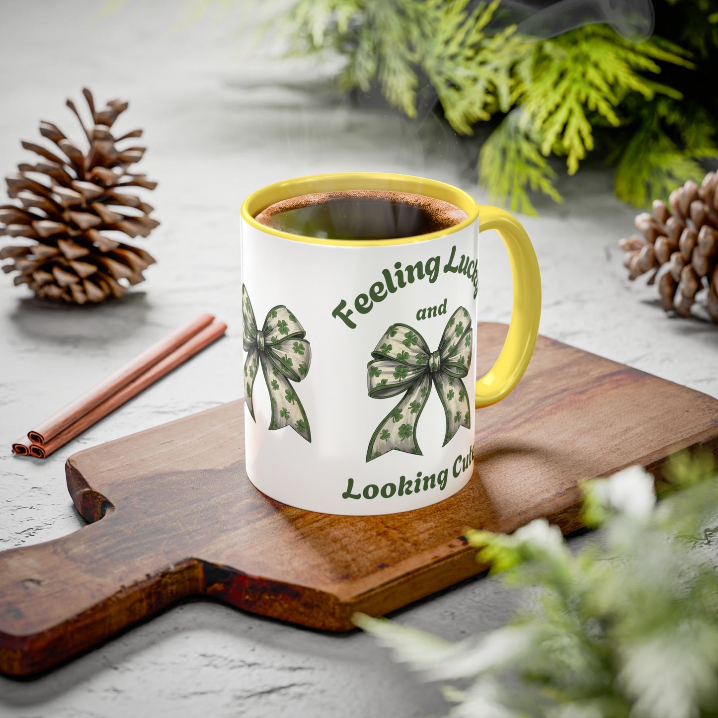 Feeling Lucky Cute St. Patrick's Day Mug - 11oz & 15oz Ceramic Coffee Cup