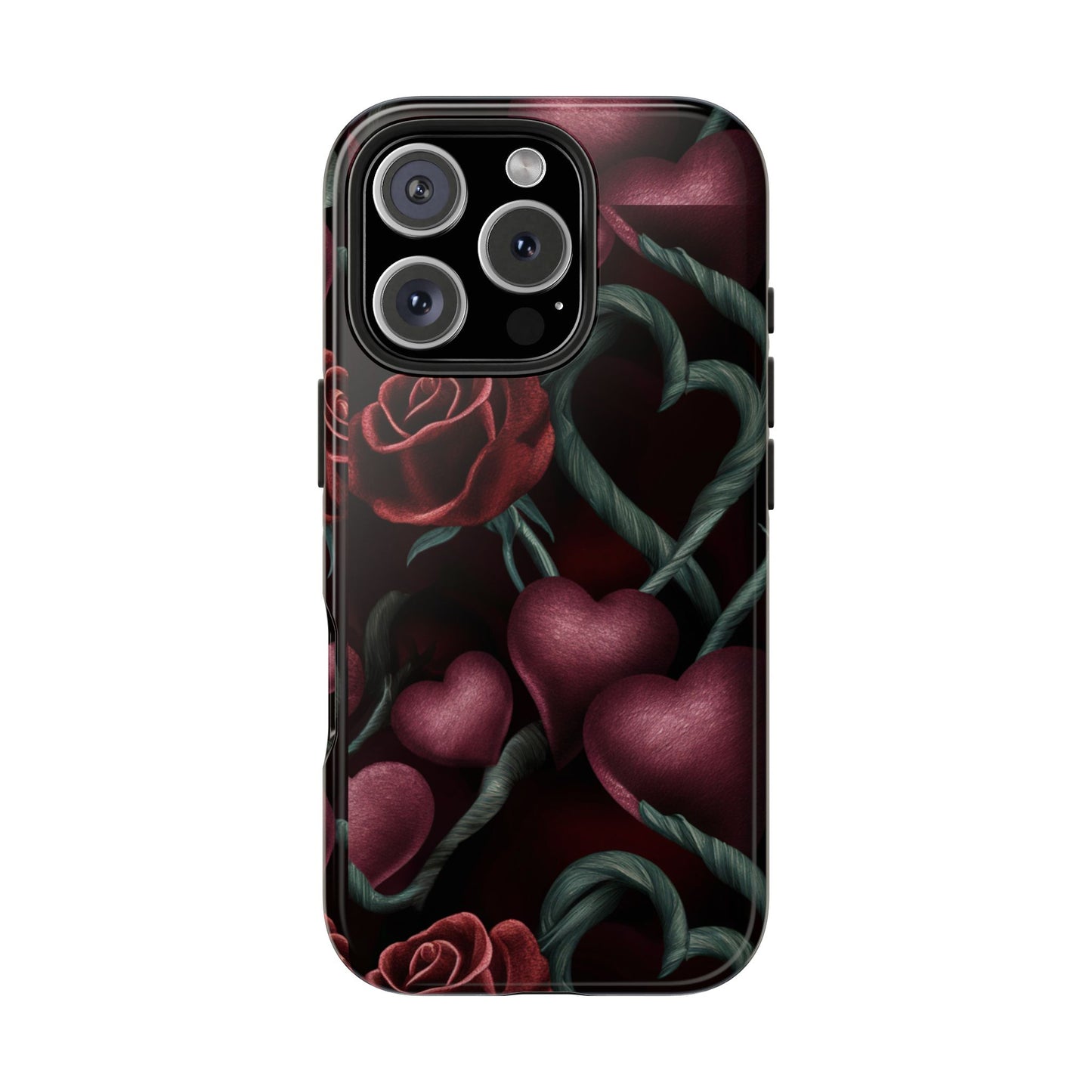 Hearts and Roses Tough Phone Cases