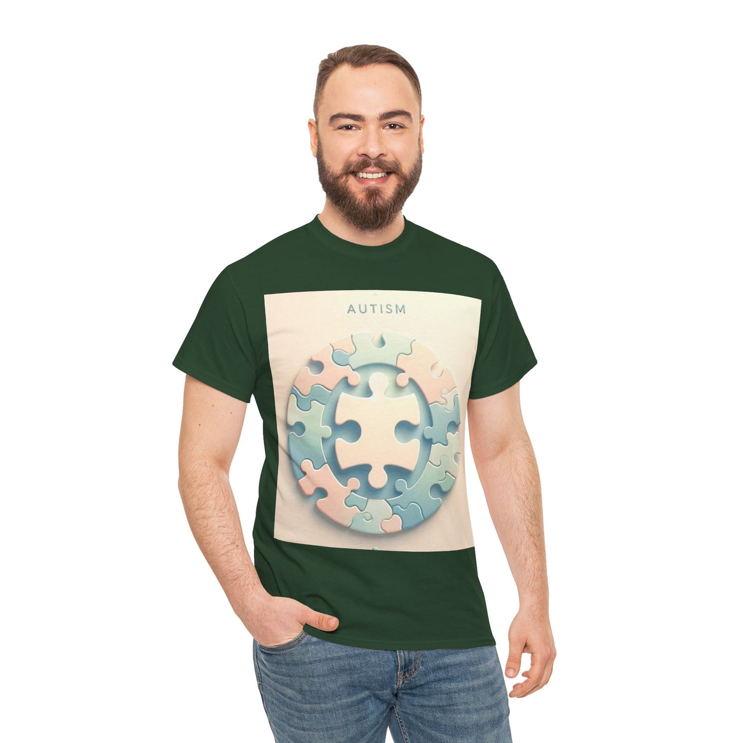 Autism Circle Unisex Heavy Cotton Tee