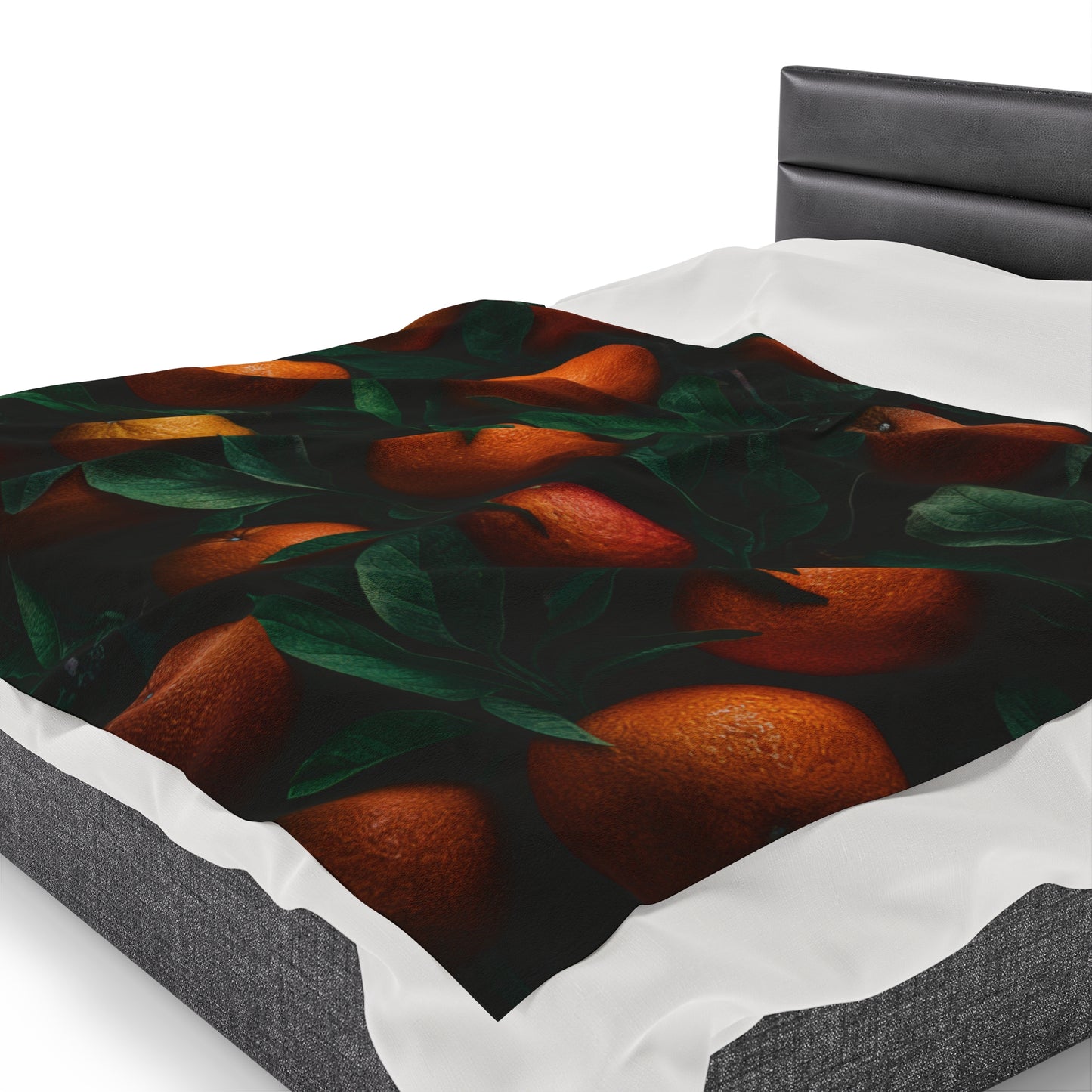 Orange Vine Velveteen Plush Blanket