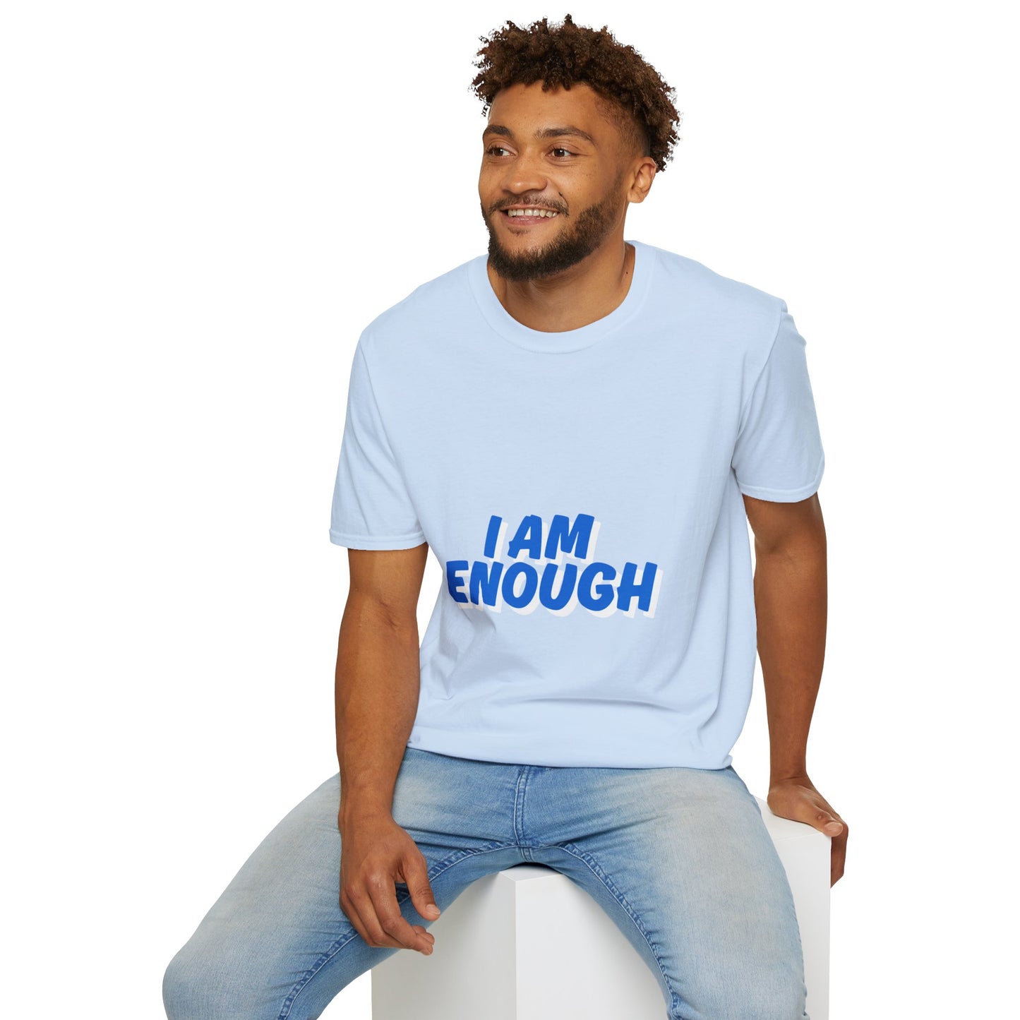 Empowering Unisex Softstyle T-Shirt - 'I AM ENOUGH'