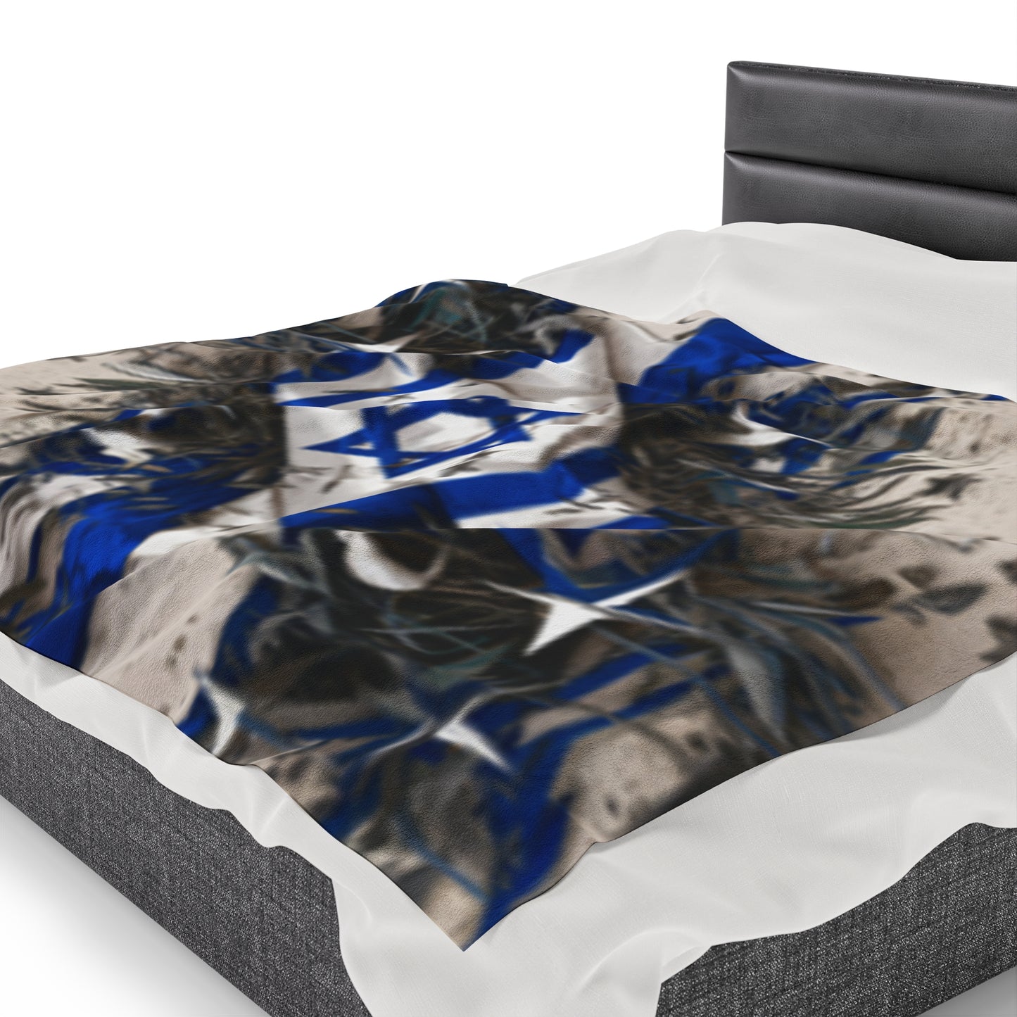 Israeli Flag Velveteen Plush Blanket