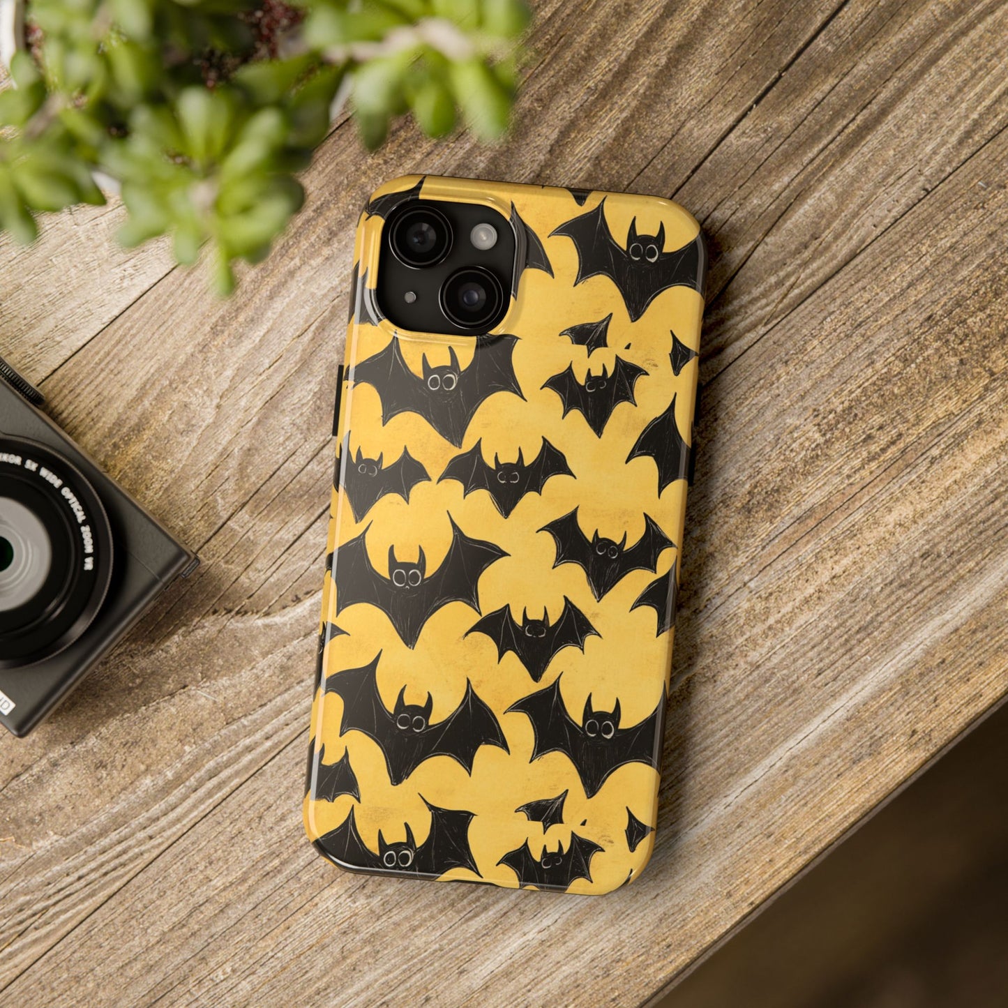 Halloween Yellow Bats Tough Phone Cases
