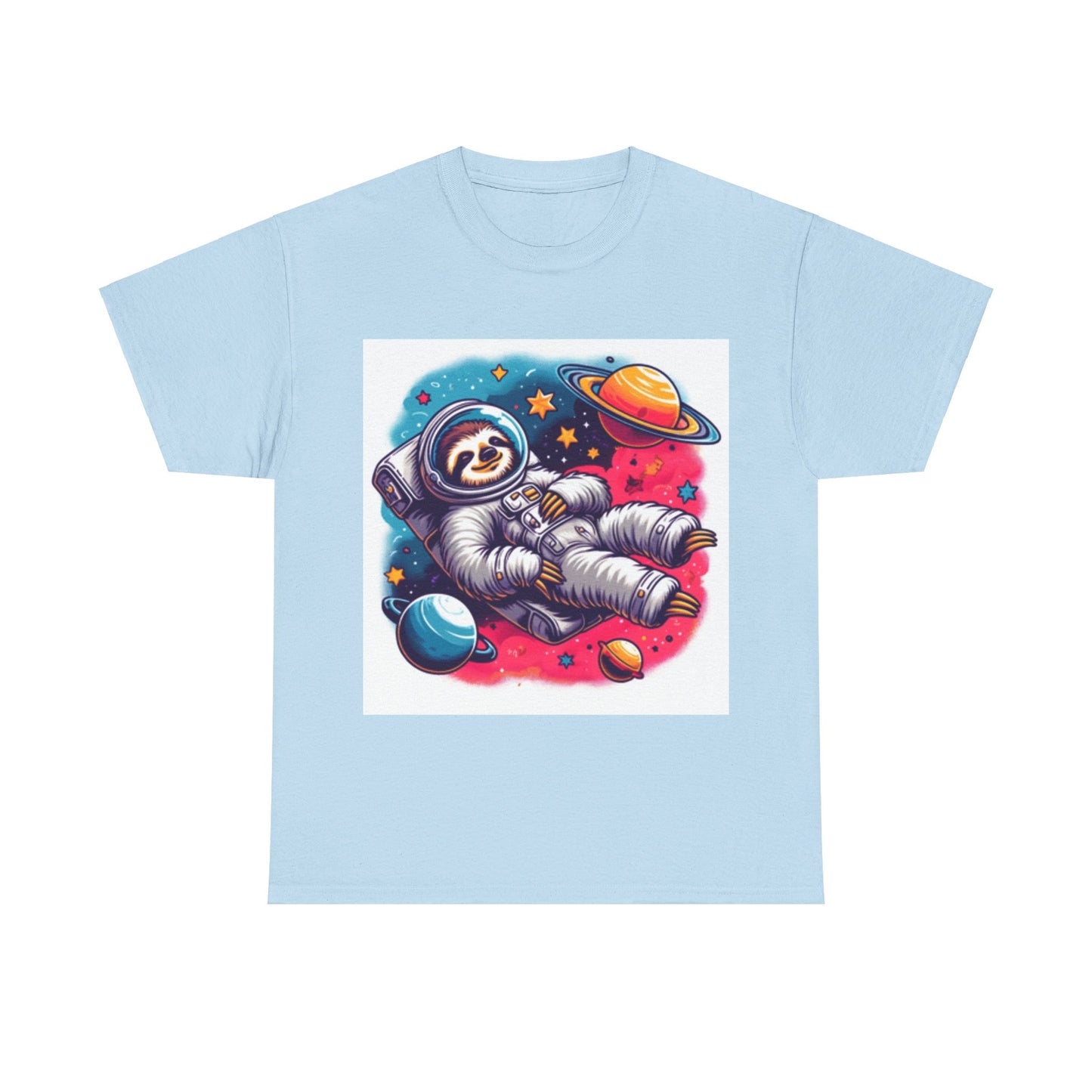 Sloth In Space Unisex Heavy Cotton Tee