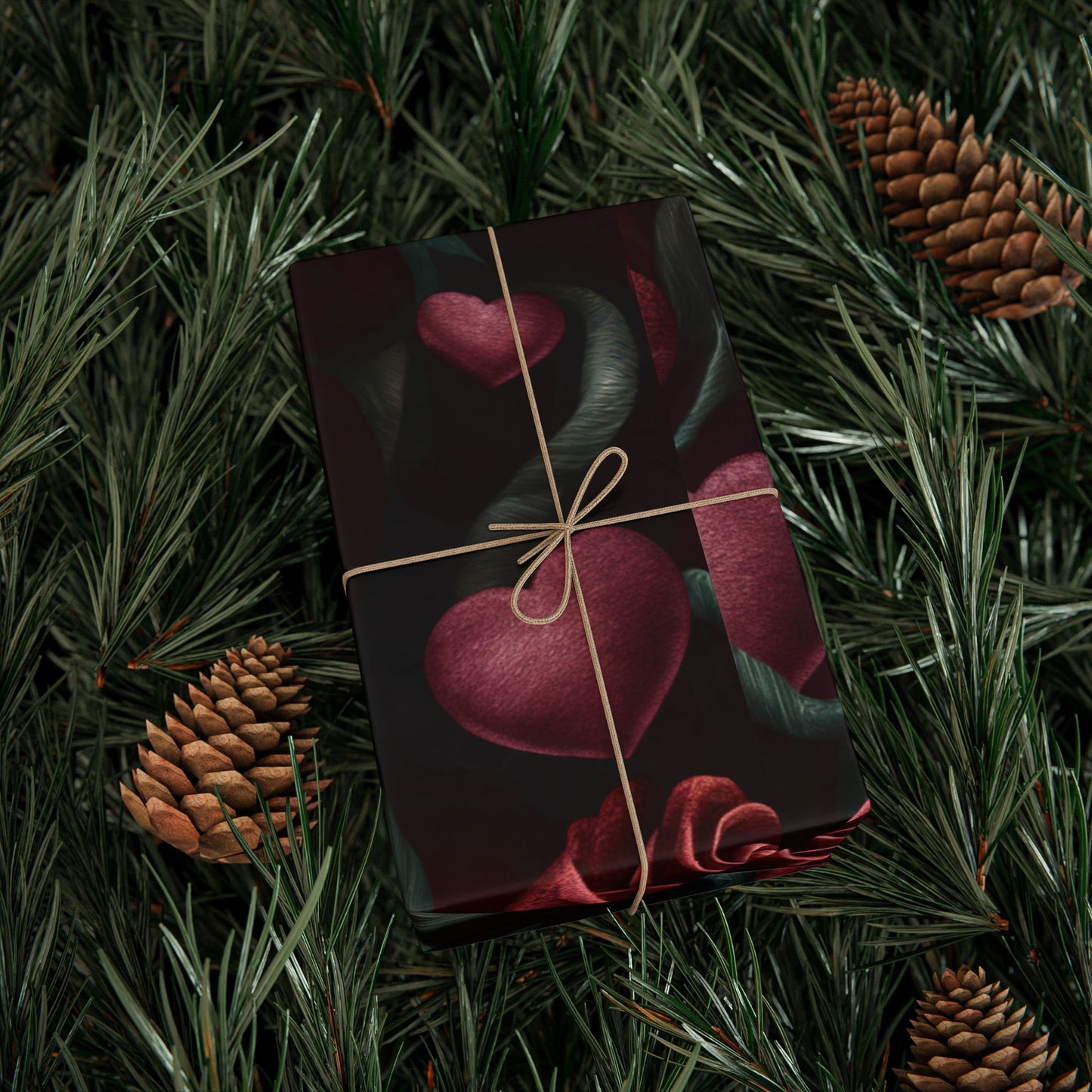 Hearts and Roses Themed Wrapping Papers