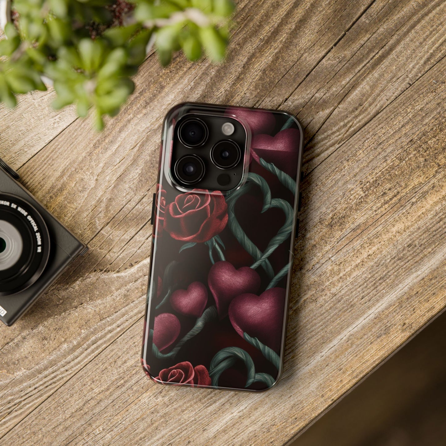 Hearts and Roses Tough Phone Cases