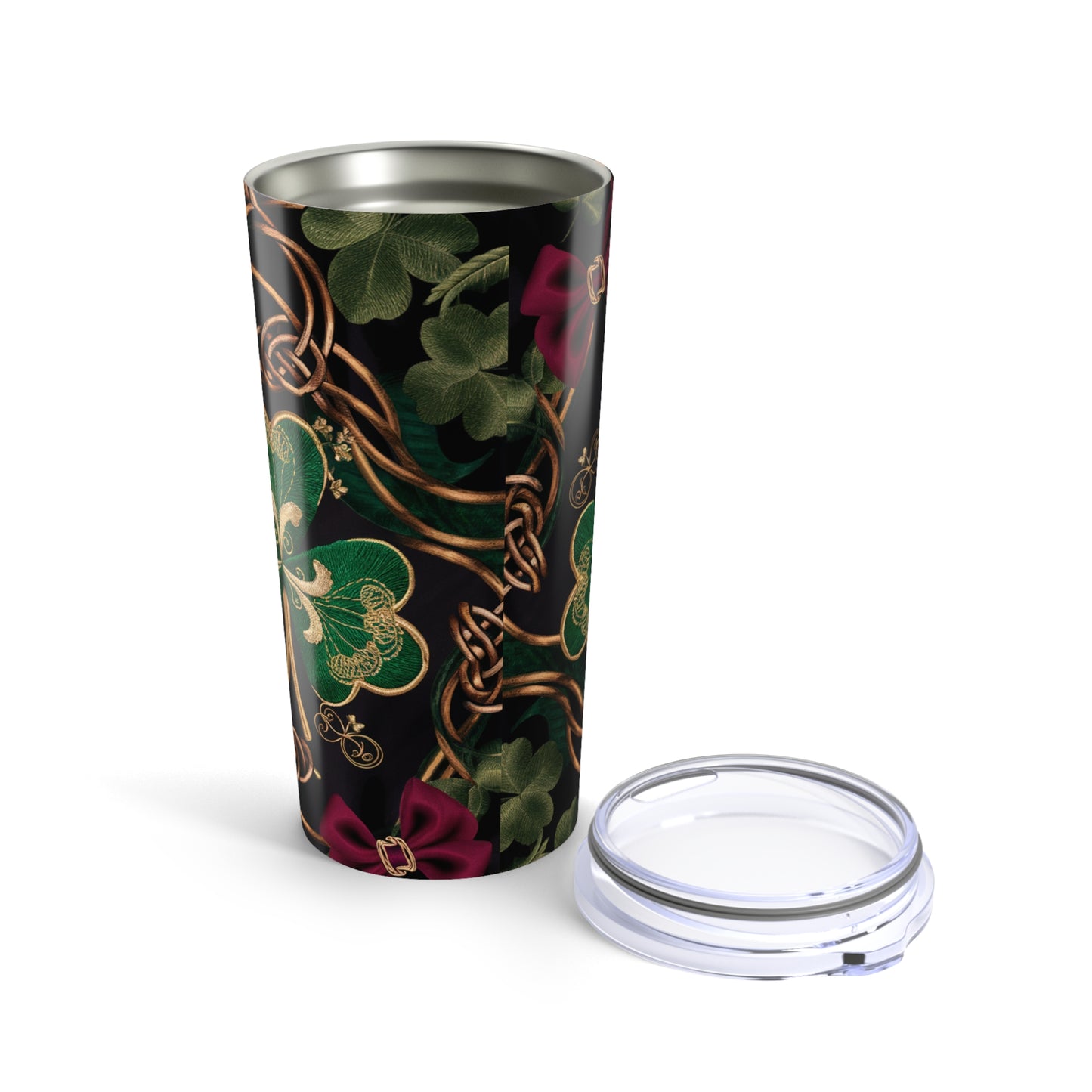 Lucky Charm 20oz Tumbler - Floral Design for St. Patrick's Day