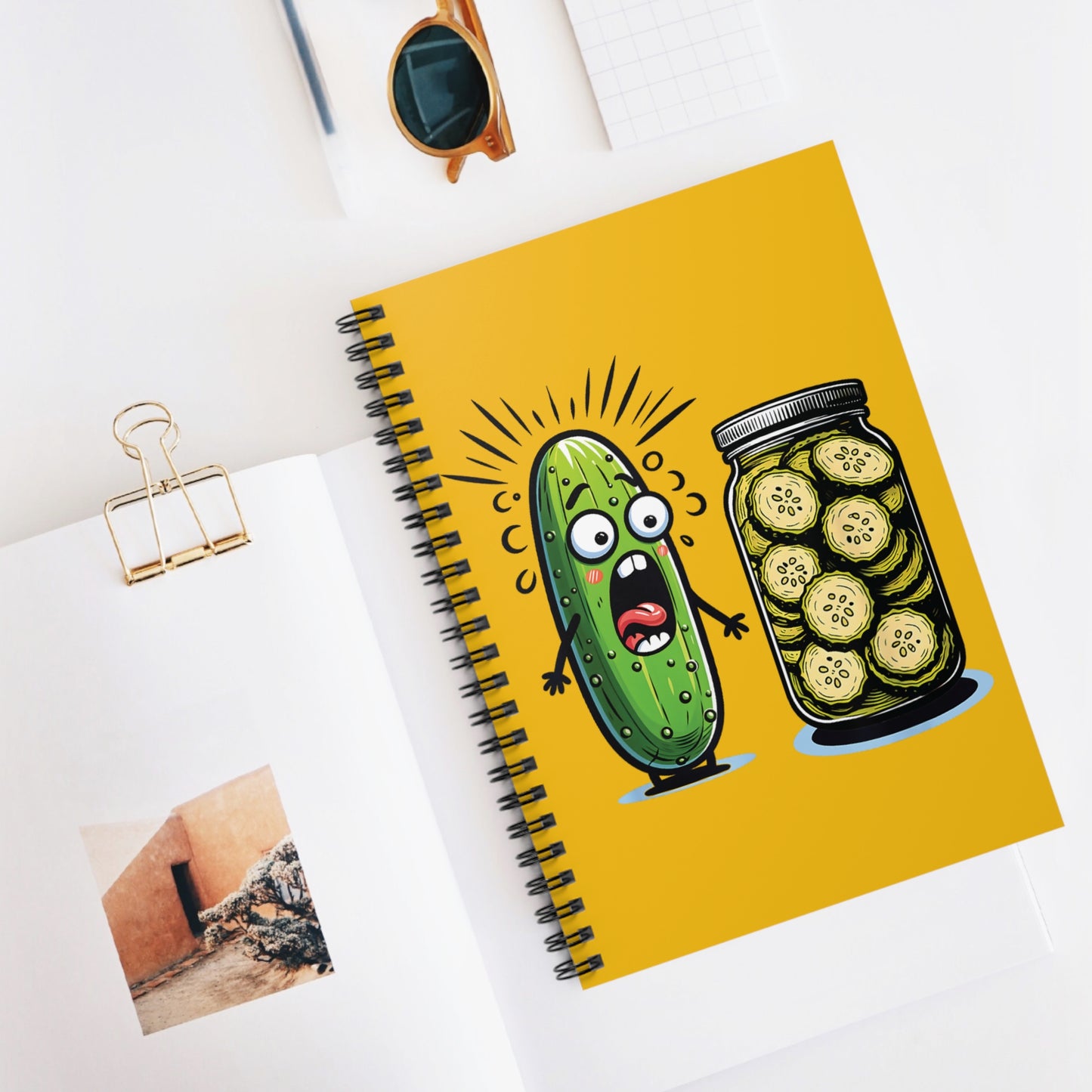 Horrified Pickle Spiral Notebook - Ruled Line