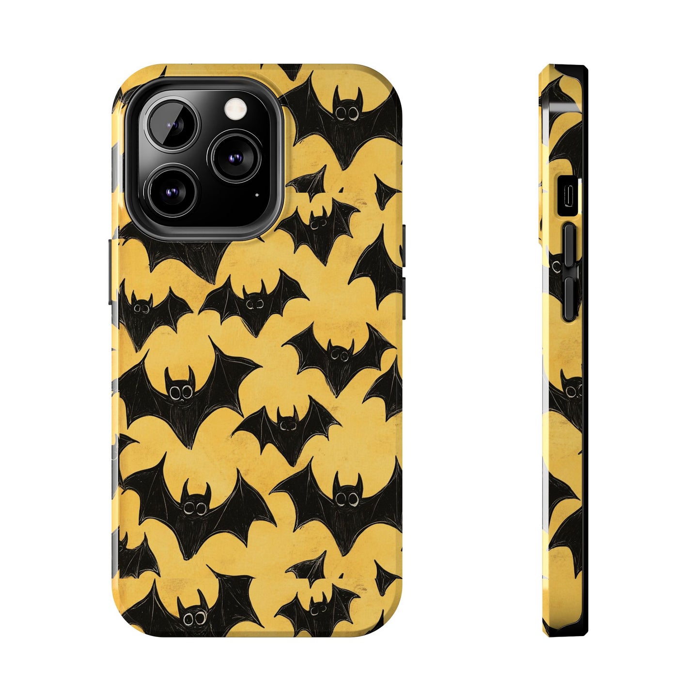 Halloween Yellow Bats Tough Phone Cases