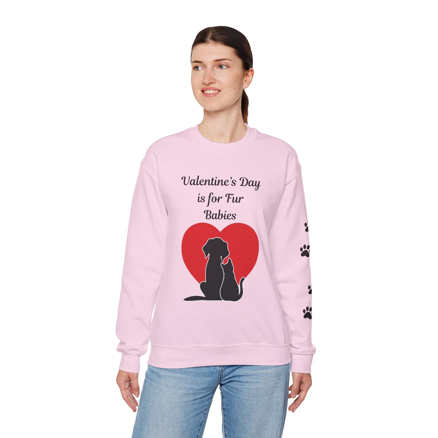 Valentine's Day Is For Fur Babies Unisex Heavy Blend™ Crewneck Sweatshirt