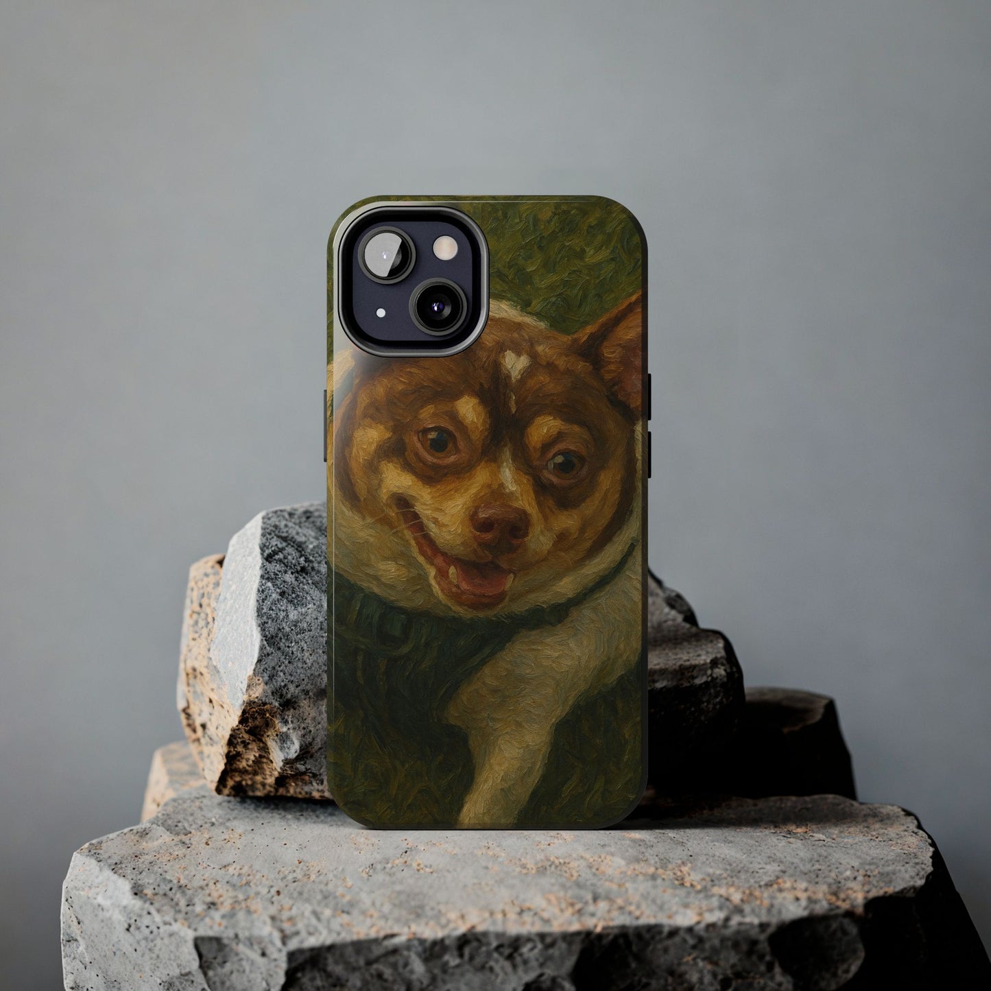 Custom Portrait Oil Painting Tough Phone Case - Durable & Stylish Design