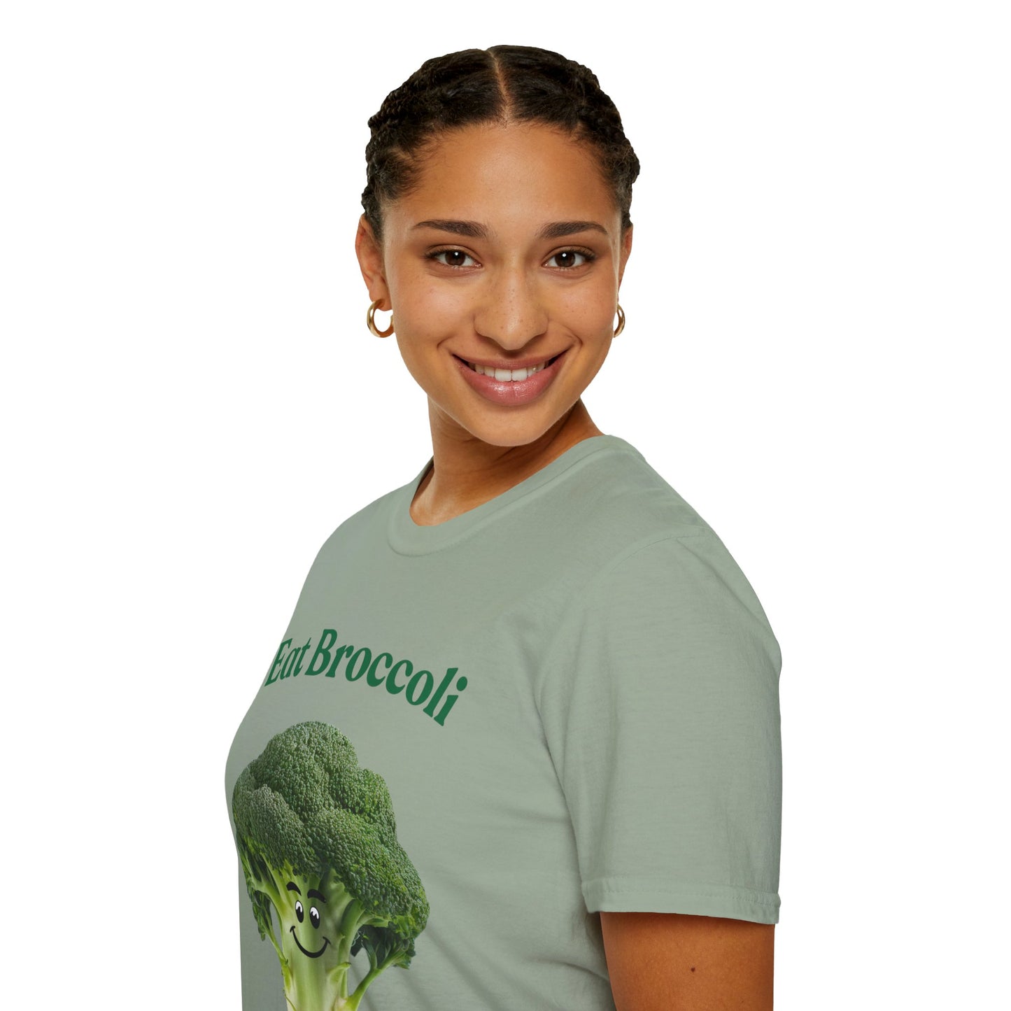 Eat Broccoli Unisex Softstyle T-Shirt - Fun & Whimsical Veggie Apparel