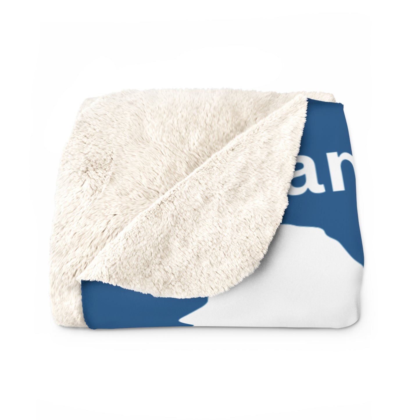 Edge of Bed: Dog's Domain Navy Blue Sherpa Fleece Blanket