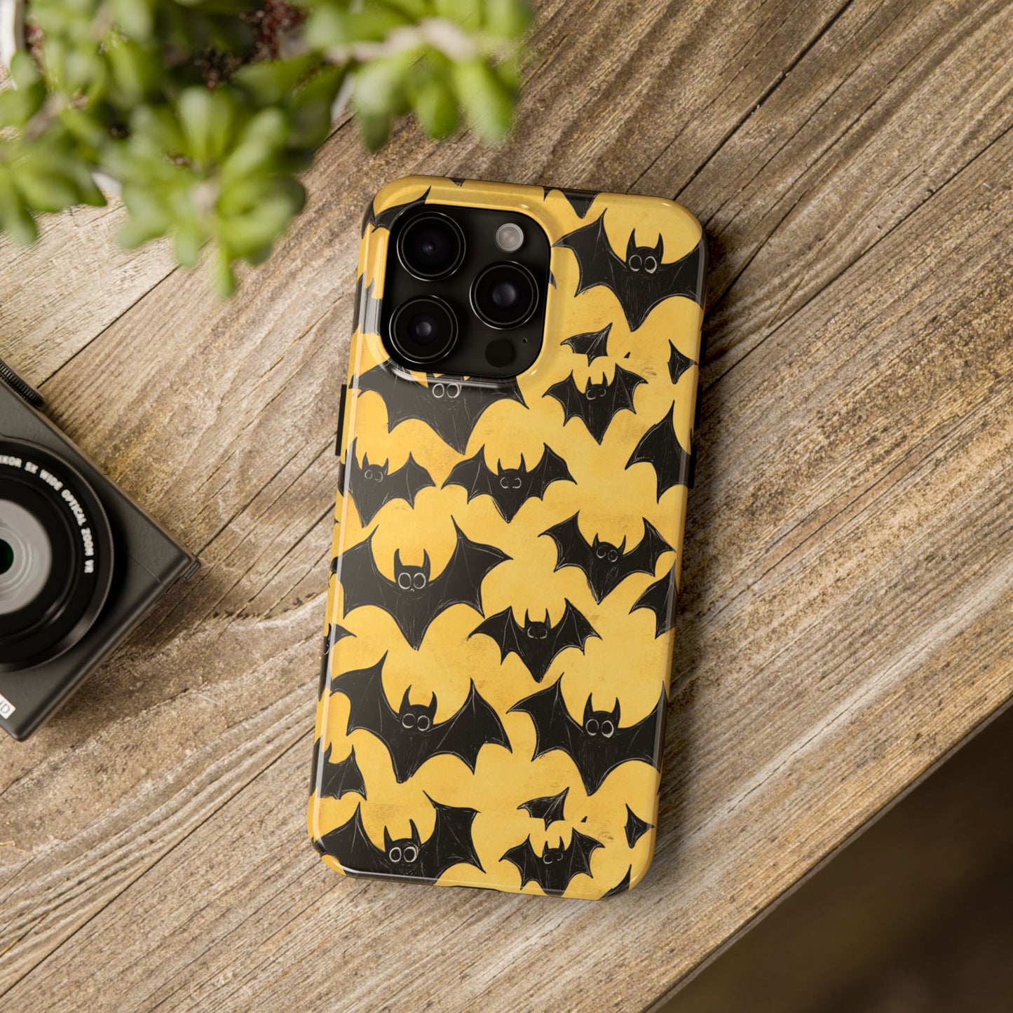 Halloween Yellow Bats Tough Phone Cases