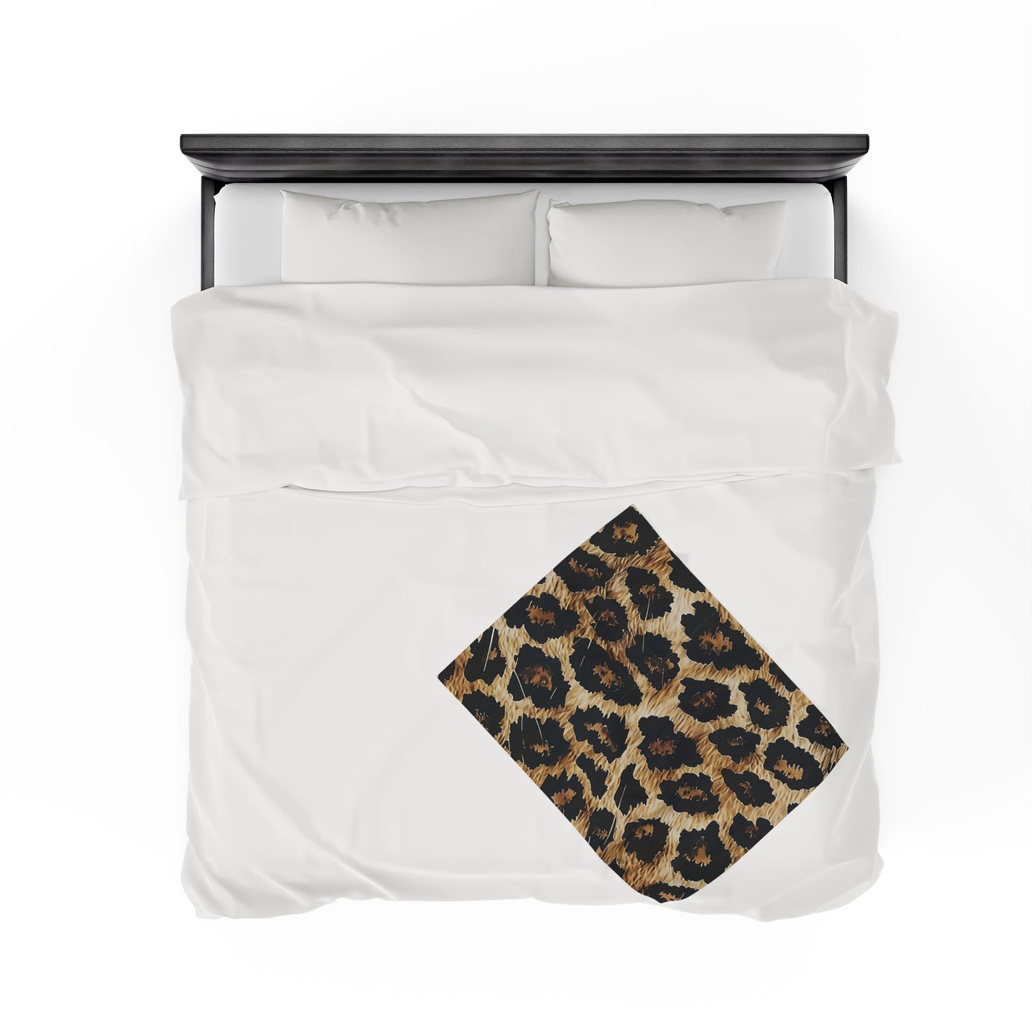 Leopard Animal Print Velveteen Plush Blanket, Ultra-Soft, Customizable, and Cozy for Home or Gifts
