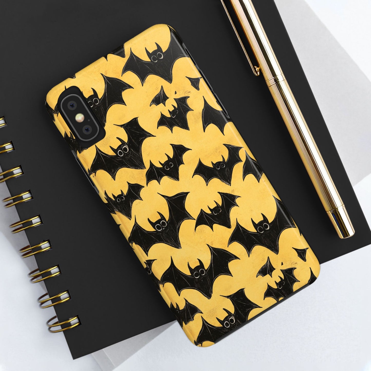 Halloween Yellow Bats Tough Phone Cases