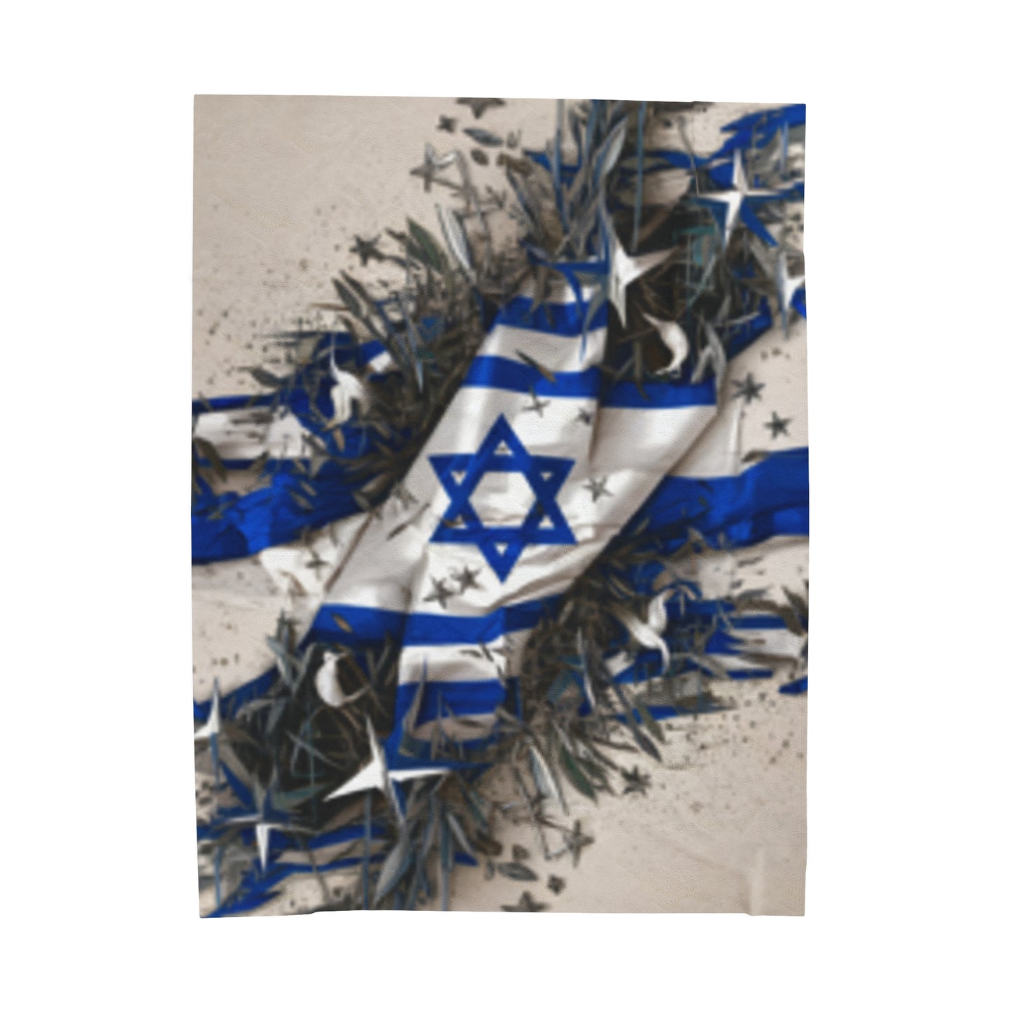 Israeli Flag Velveteen Plush Blanket