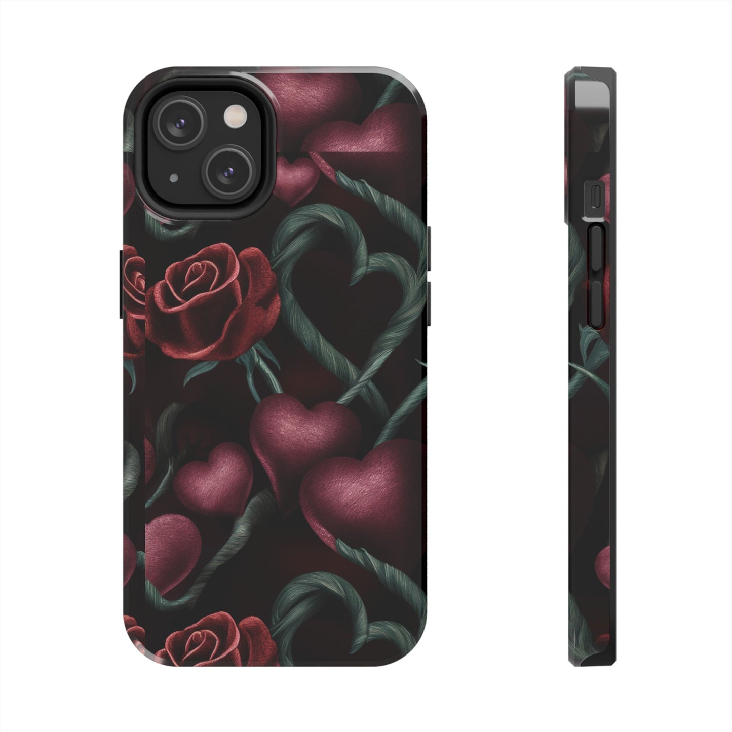Hearts and Roses Tough Phone Cases